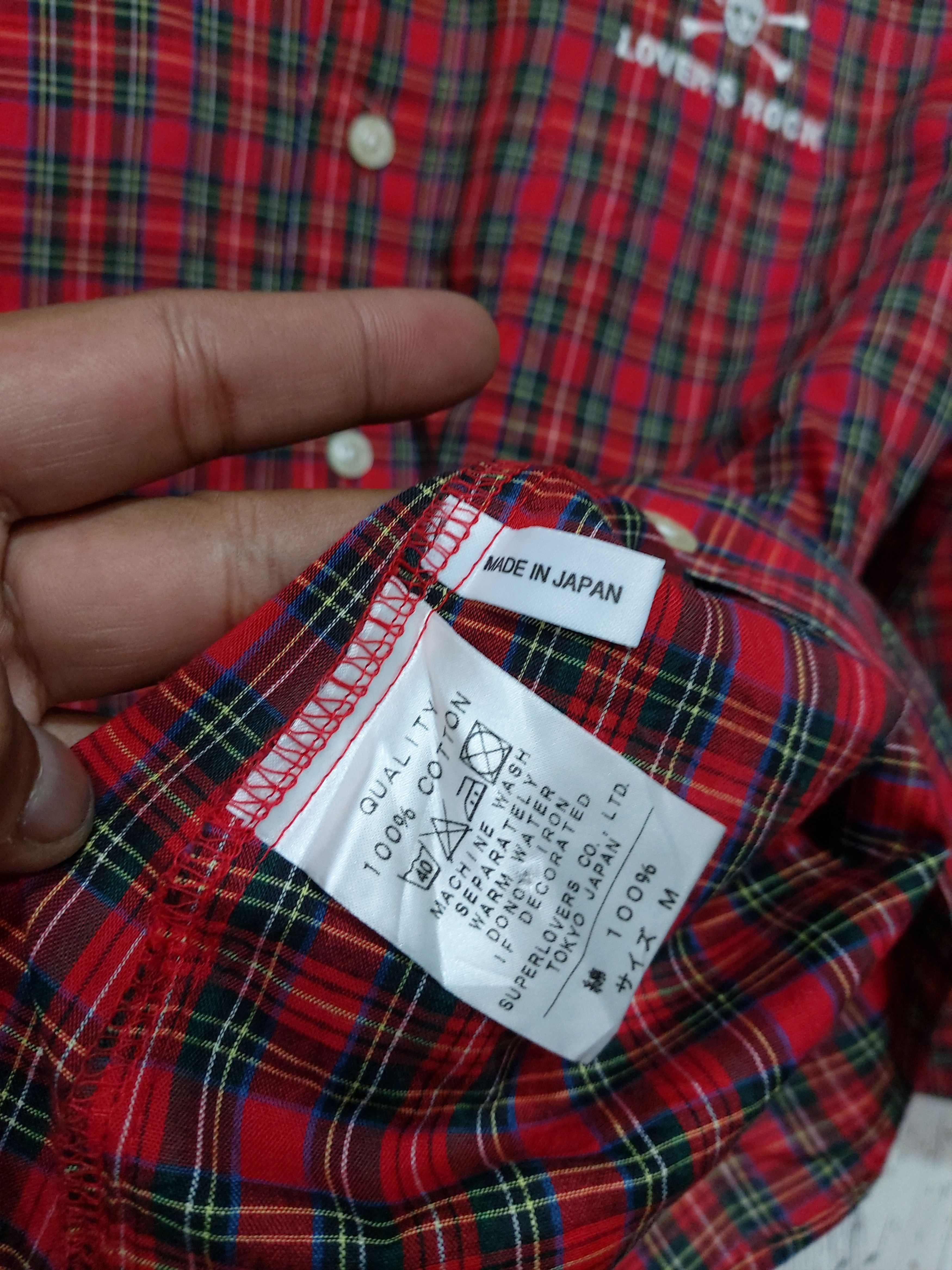 Japanese Brand SUPERLOVERS SKULL LOGO BUTTON UPS TARTAN Size M / US 6-8 / IT 42-44 - 6 Thumbnail