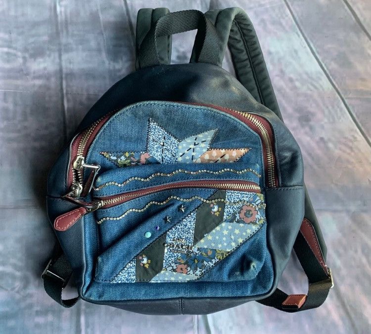 Coach hot Denim Patchwork Mini Bag