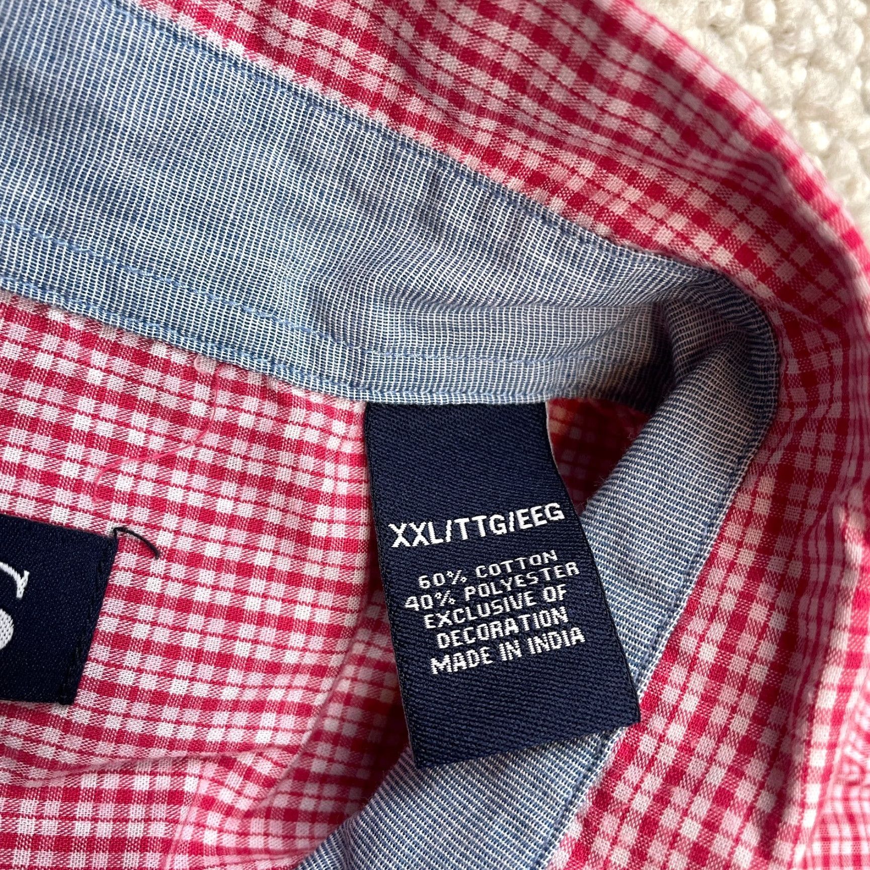 Chaps Chaps Shirt Short Sleeve Button-Up Mens 2XL Red Check Easy Care Collared Top Size US XXL / EU 58 / 5 - 5 Thumbnail