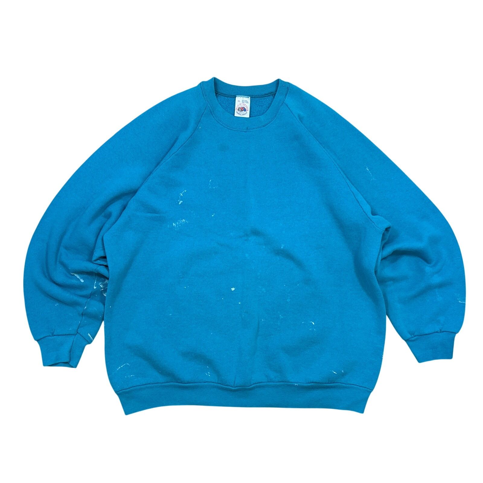 Fruit Of The Loom Vintage 90s Fruit of the Loom casual wear Teal Crewneck XL Size US XL / EU 56 / 4 - 1 Thumbnail
