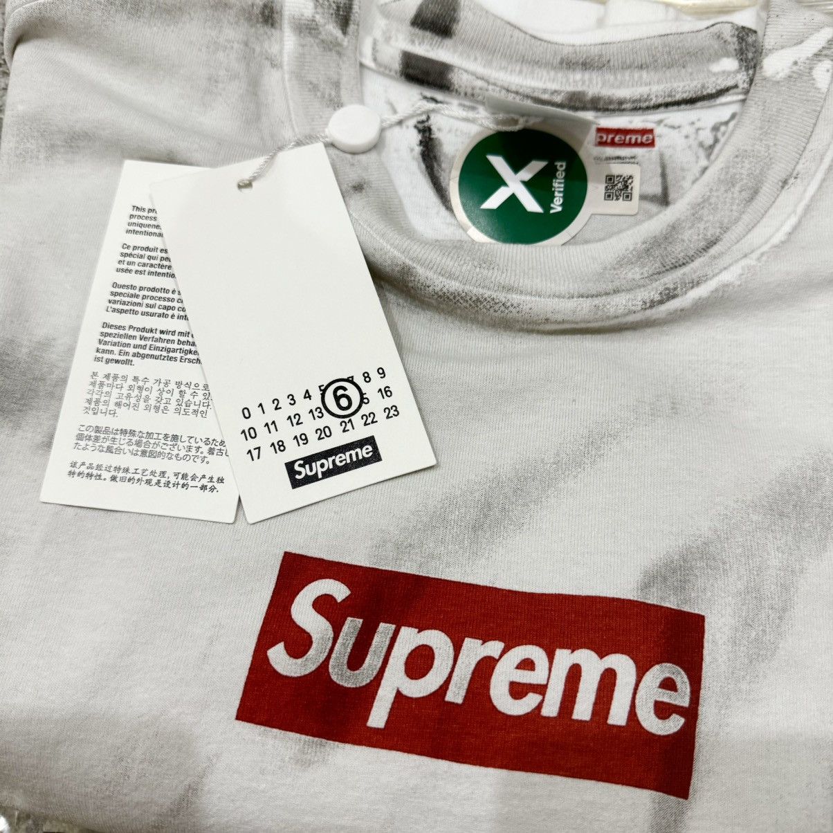 Maison Margiela × Supreme SUPREME X MAISON MARGIELA 'MM6 Box Logo' S/S '24 Tee NEW! Size US M / EU 48-50 / 2 - 7 Thumbnail