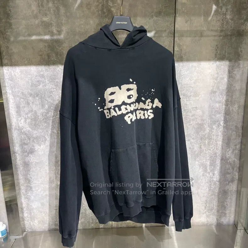Balenciaga Balenciaga Double B Graffiti Hoodie Size US XL / EU 56 / 4 - 1 Thumbnail