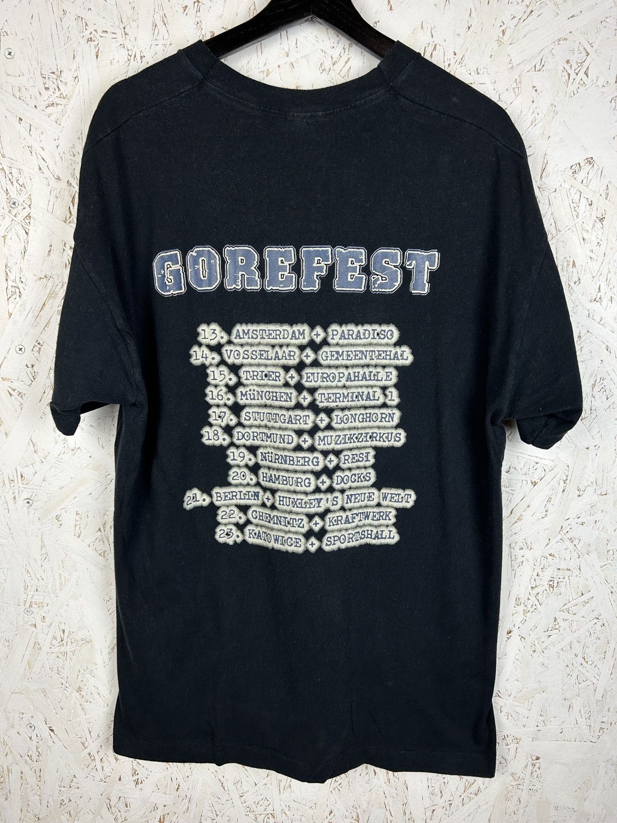 Band Tees 90s Gorefest 1995 Full Of Hate Easterfestivals Death T-Shirt Size US XL / EU 56 / 4 - 6 Thumbnail