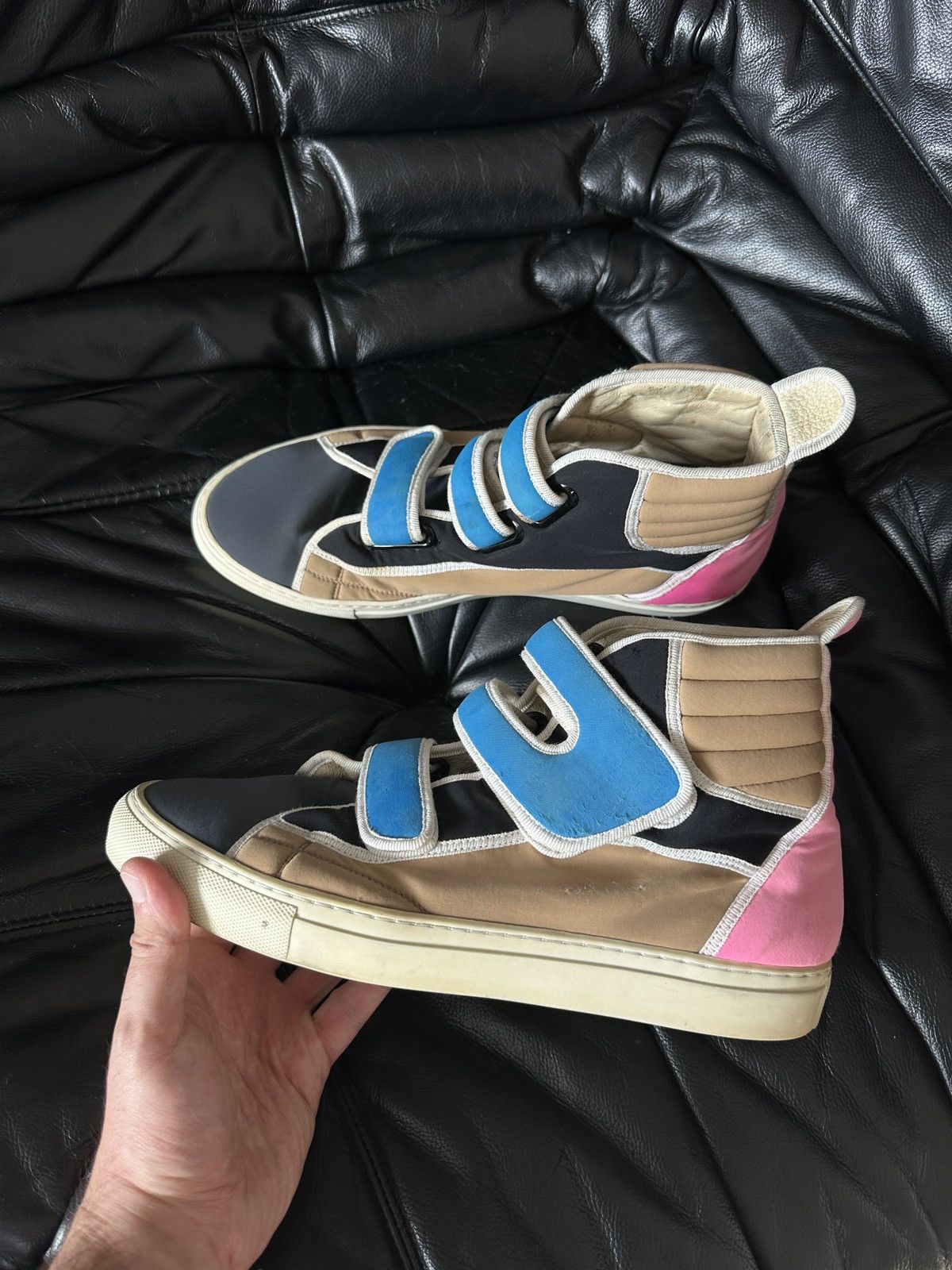 Raf Simons Rare 2009 Neoprene High Top Velcro Sneakers Size US 10 / EU 43 - 2 Thumbnail