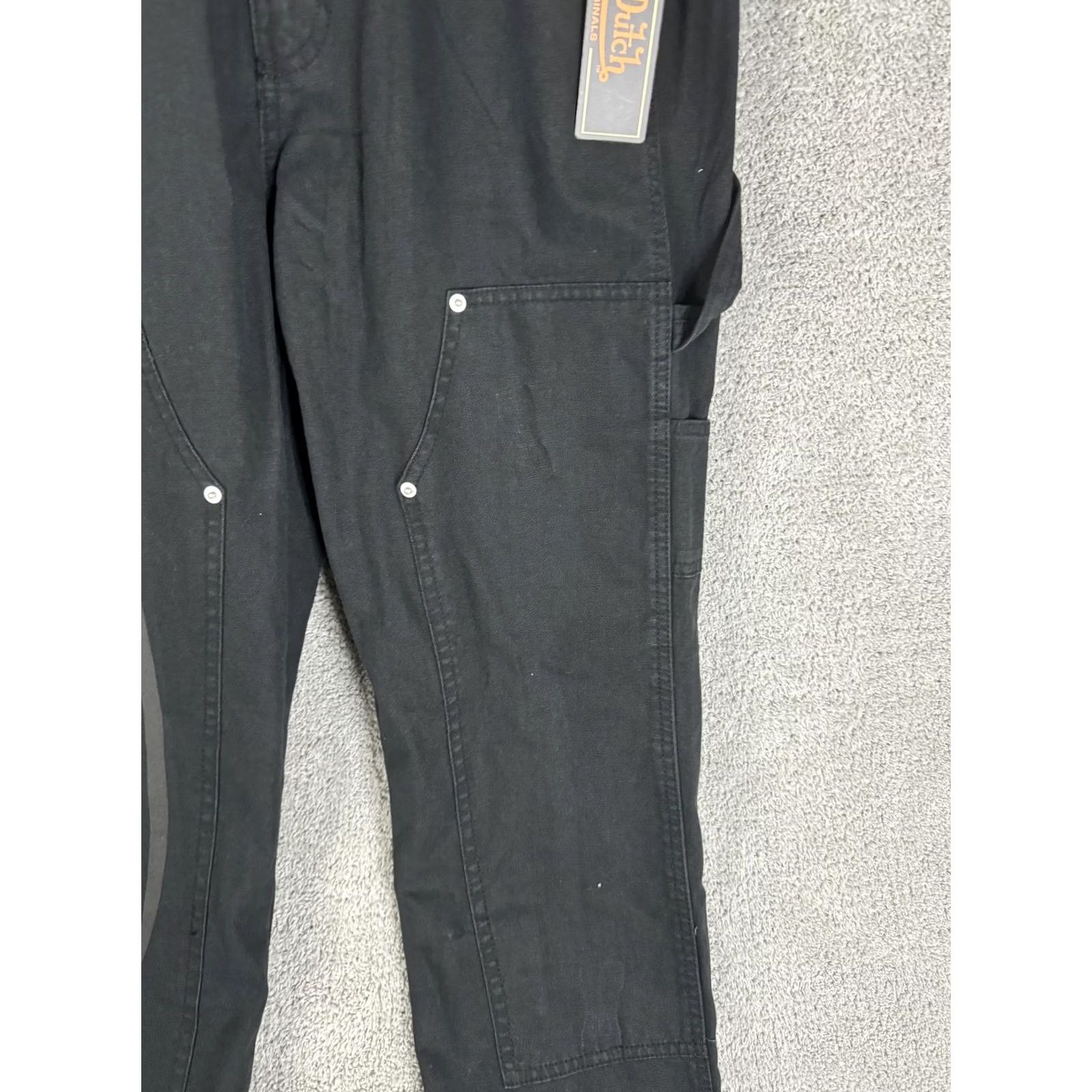 Von Dutch VON DUTCH Jeans Mens 30x32 Black Carpenter Workwear Logo Jeans Streetwear Size US 30 / EU 46 - 6 Thumbnail