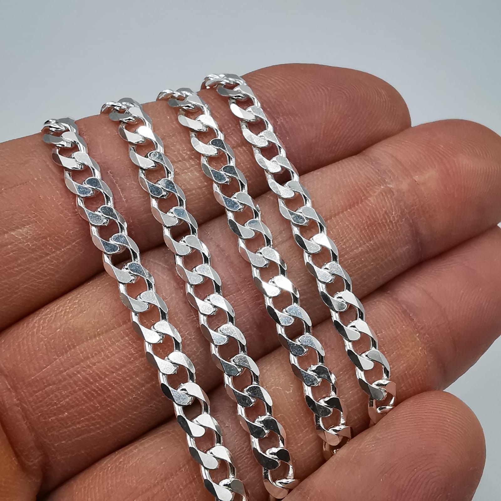 Sterling Silver Vintage Chain,925 Sterling Silver,Signed ,Handmade 17,69g Size ONE SIZE - 1 Thumbnail