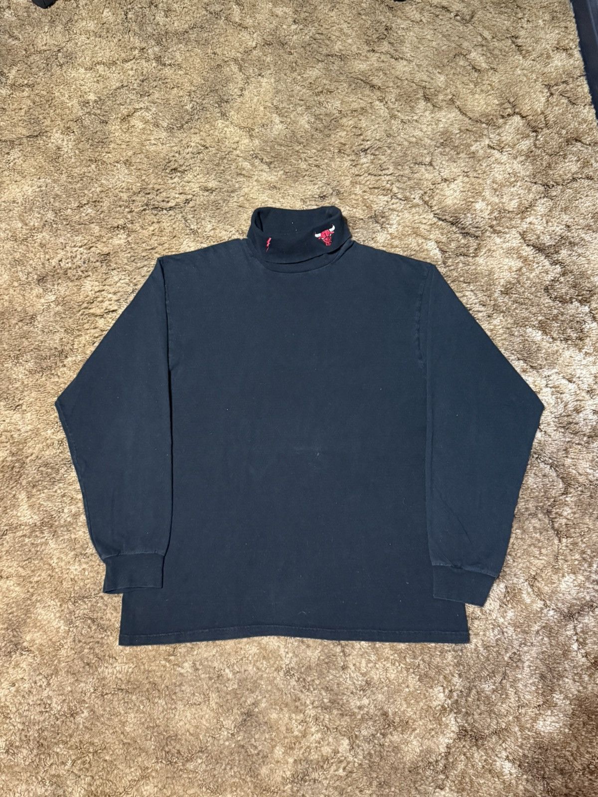 Pro Player Vintage 90s Pro Player Chicago Bulls Mock Neck Long Sleeve Size US L / EU 52-54 / 3 - 2 Thumbnail
