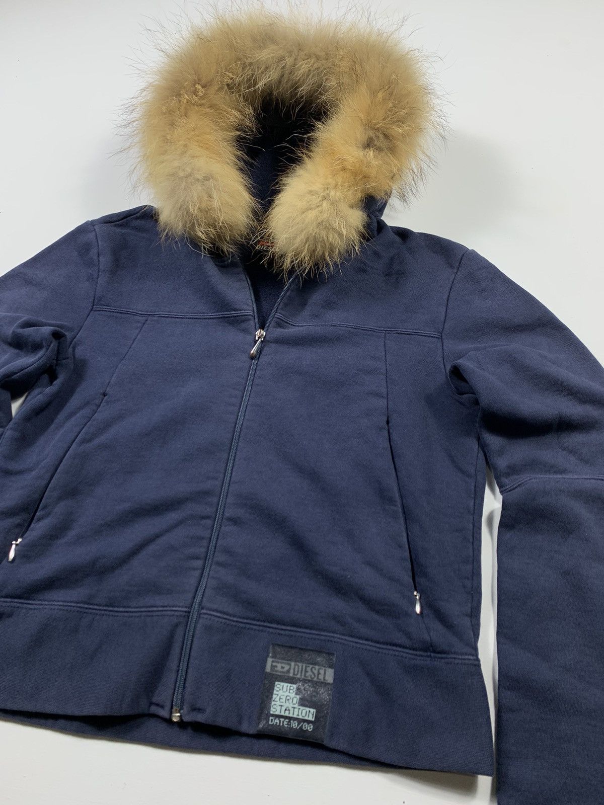 If Six Was Nine Y2k Diesel Cropped Zip Fur Hoodie lgb style Size US S / EU 44-46 / 1 - 2 Thumbnail