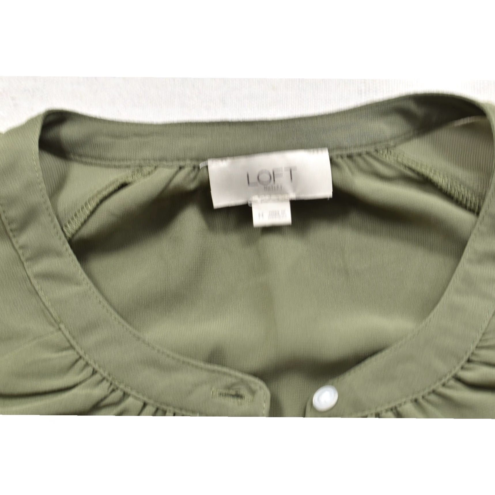 Loft Loft Tunic Blouse Long Sleeve Green Size M Solid Polyester Womens Tunic Blouse, Loft, Green, Size M, Polyester Size M / US 6-8 / IT 42-44 - 8 Thumbnail