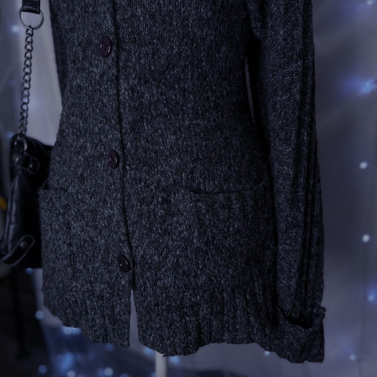 Avenue Vintage Avenue Grey Button-Front Coat Size L / US 10 / IT 46 - 3 Thumbnail