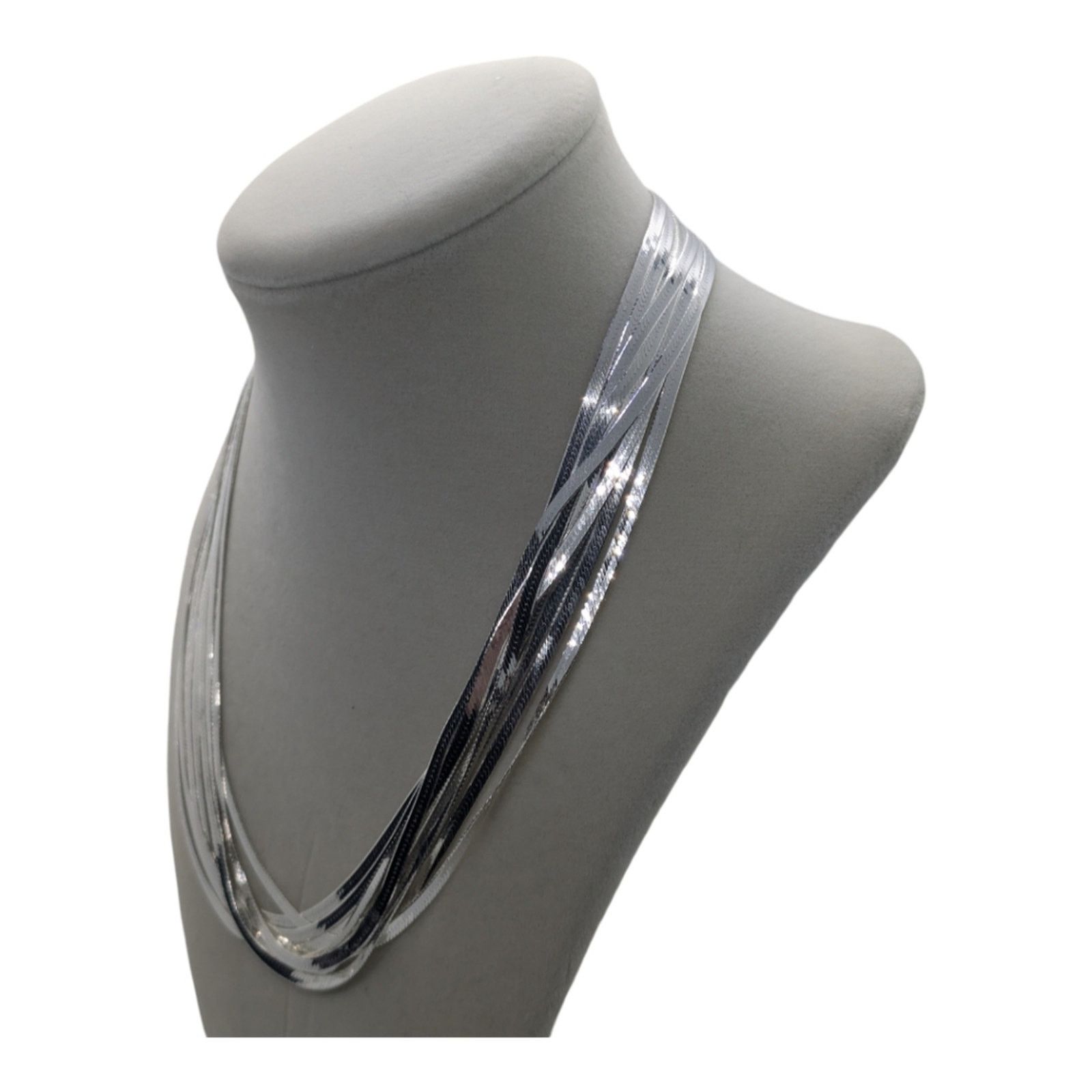 The Unbranded Brand Reseller Bundle (5) 925 Sterling Silver Herringbone Necklace Size ONE SIZE - 4 Thumbnail