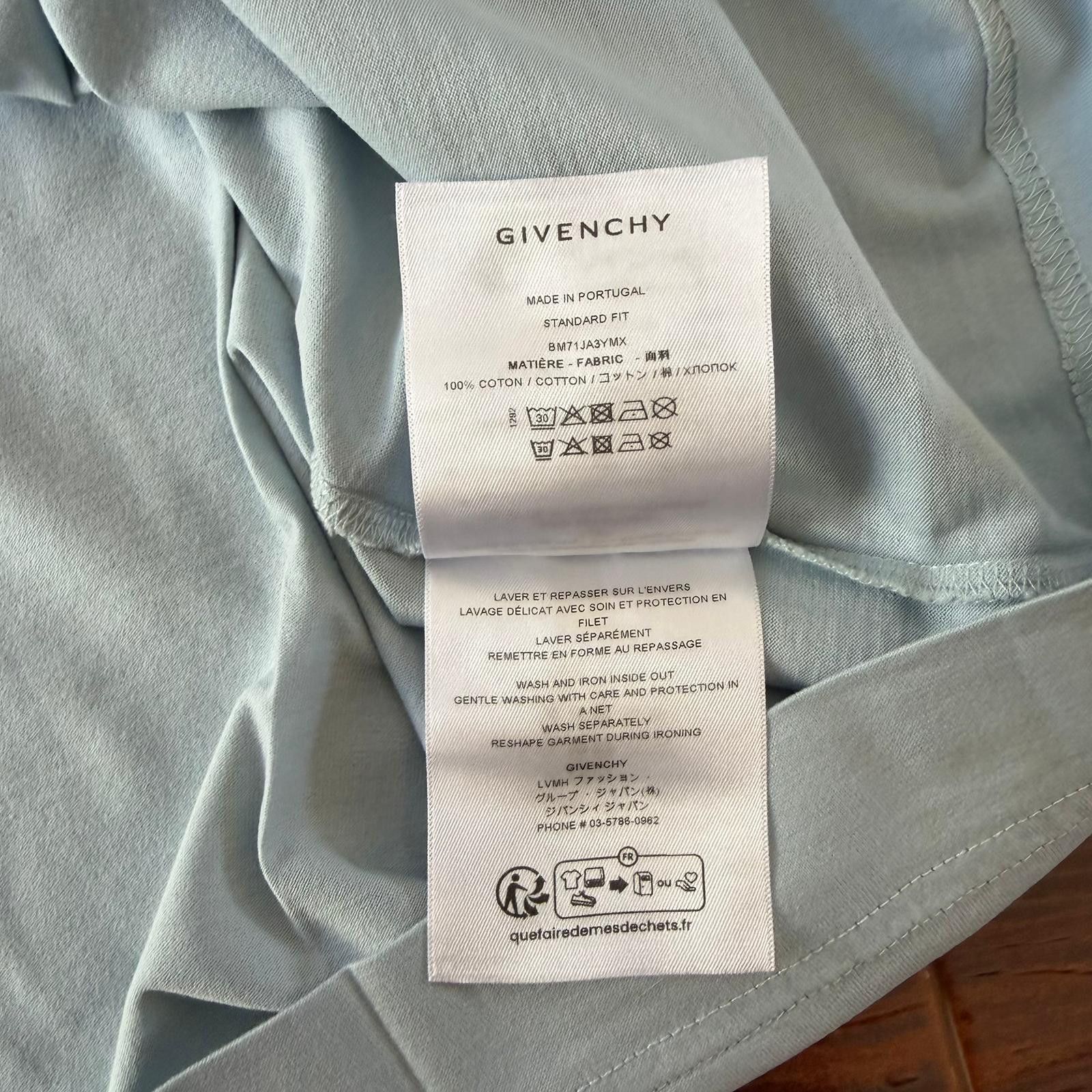 Givenchy Light Blue Embroidered 4G Logo Oversized T-Shirt Size US M / EU 48-50 / 2 - 9 Thumbnail