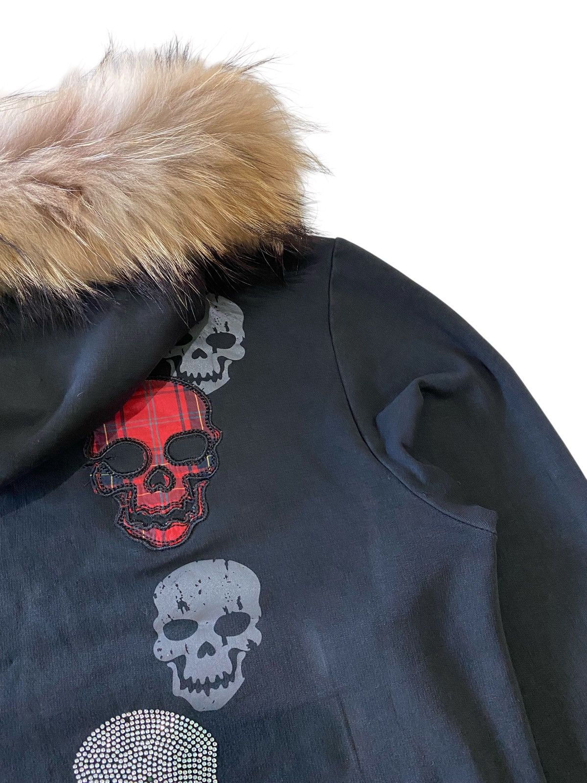 Japanese Brand Fur Z-Plus Sport Active Rock Punk Plaid Studed Hoodie Size US L / EU 52-54 / 3 - 12 Thumbnail