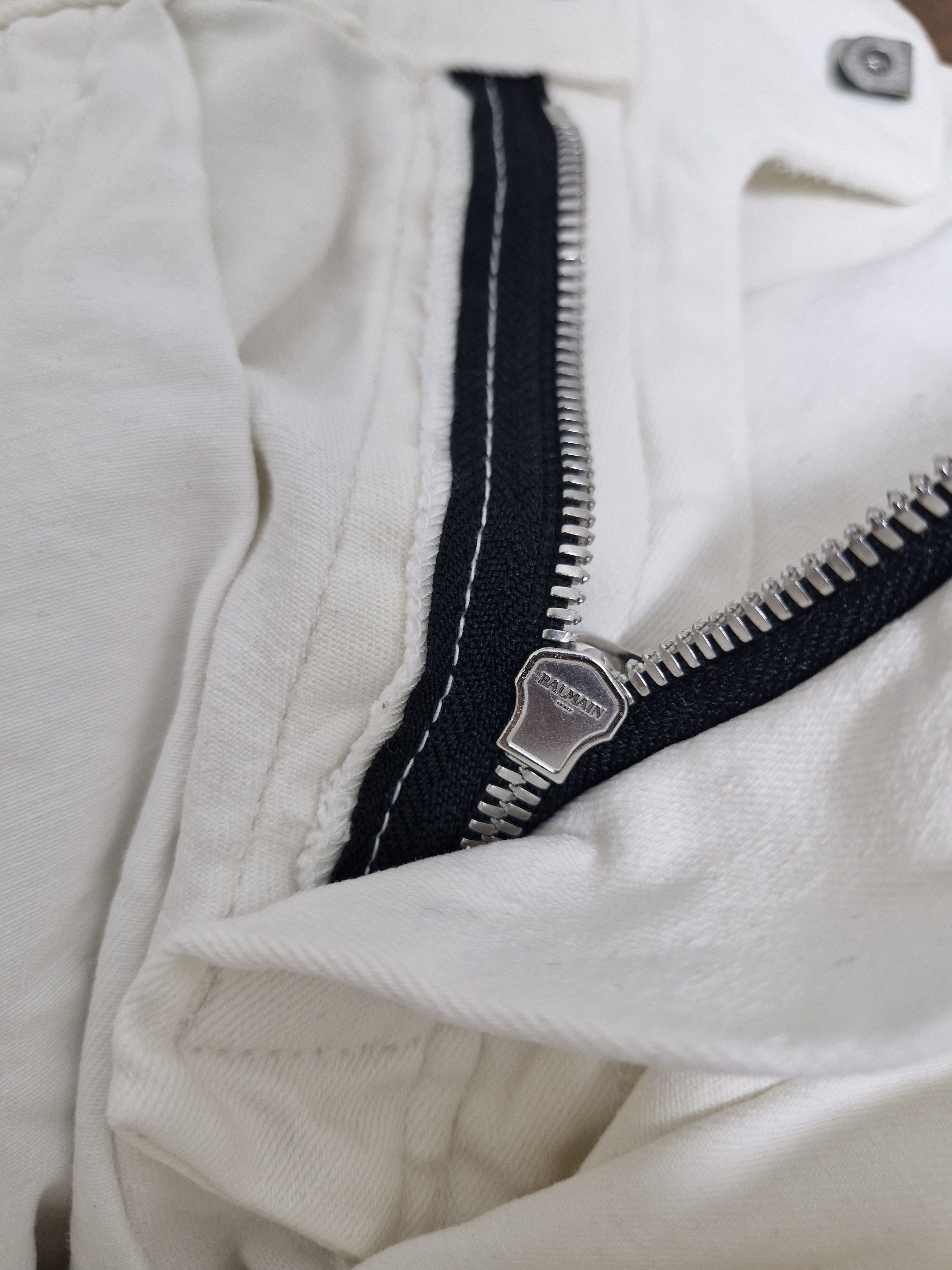 Balmain BALMAIN SS16 Dirty White Biker Jeans Size US 32 / EU 48 - 9 Thumbnail