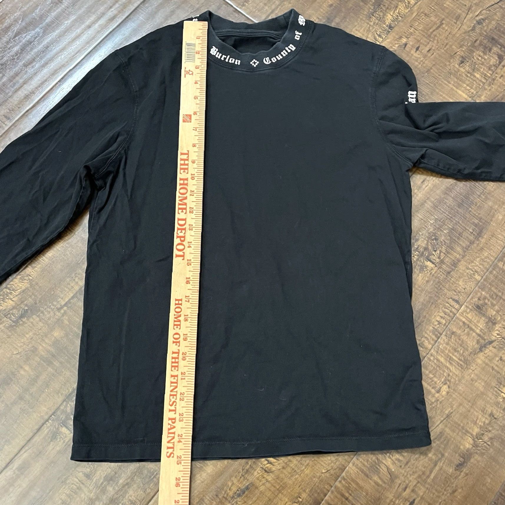 Vintage Marcelo Burlon County of Milan Men’s Black Long Sleeve T Shirt S Crew Neck Cotton Shirt Size US S / EU 44-46 / 1 - 5 Thumbnail