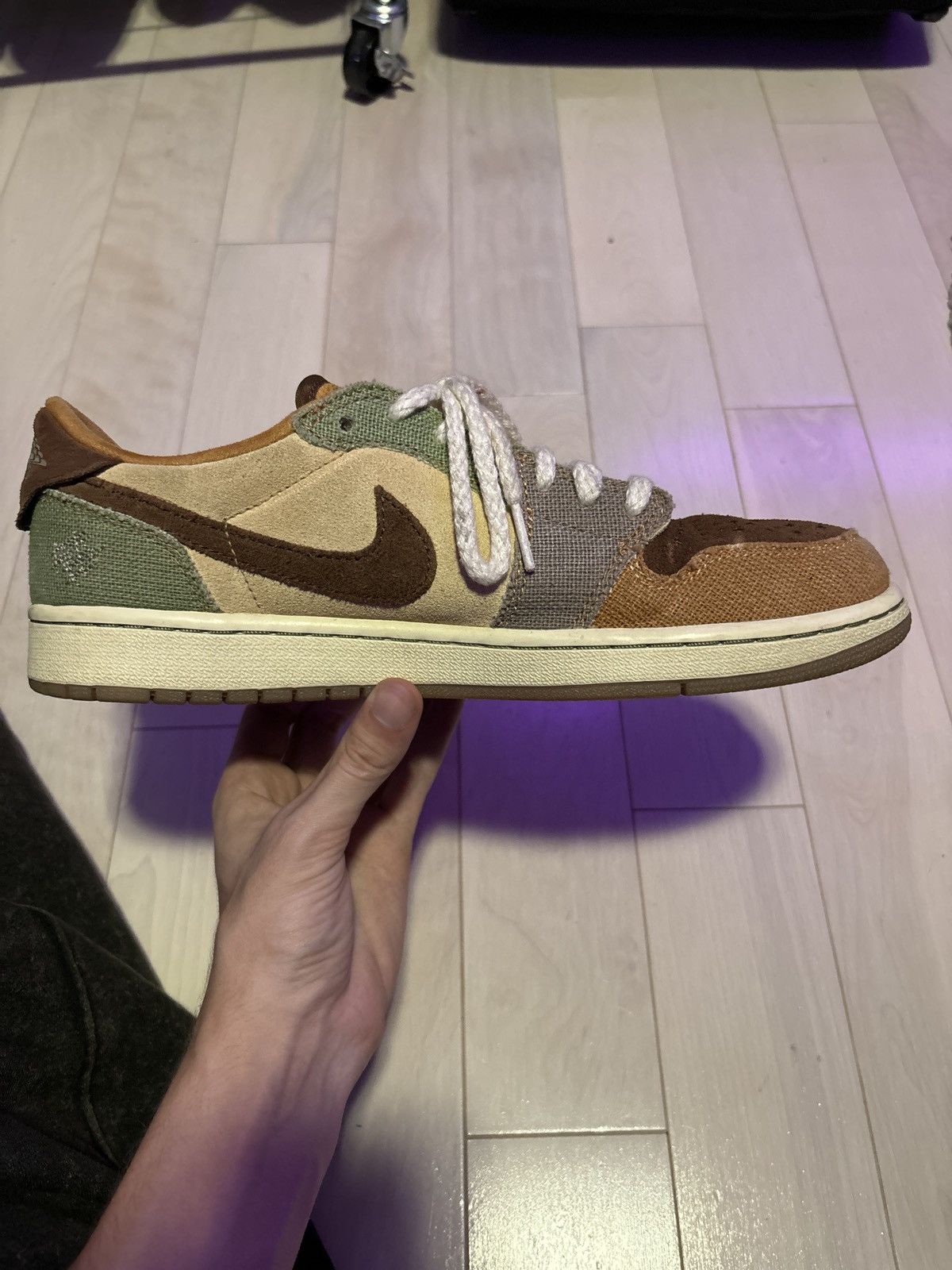 Nike Nike Zion Williamson “VOODOO” Air Jordan 1 Lows Size US 10.5 / EU 43-44 - 4 Thumbnail