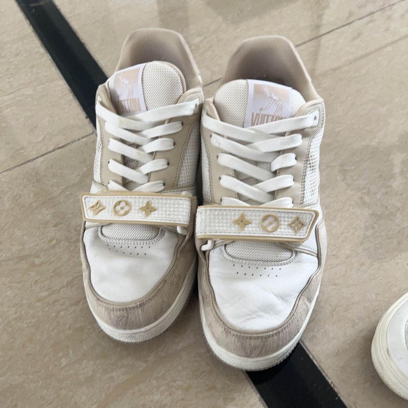 Louis Vuitton Louis Vuitton Trainer Beige Low-top Sneakers - Size US 7.5 / EU 40-41 - 1 Thumbnail