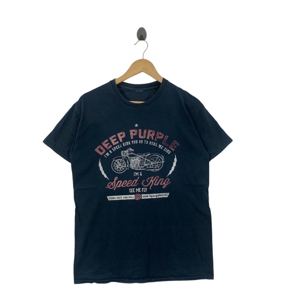 Band Tees DEEP PURPLE BAND Speed King Album Promo Tour Tee Shirt Top Size US M / EU 48-50 / 2 - 3 Thumbnail