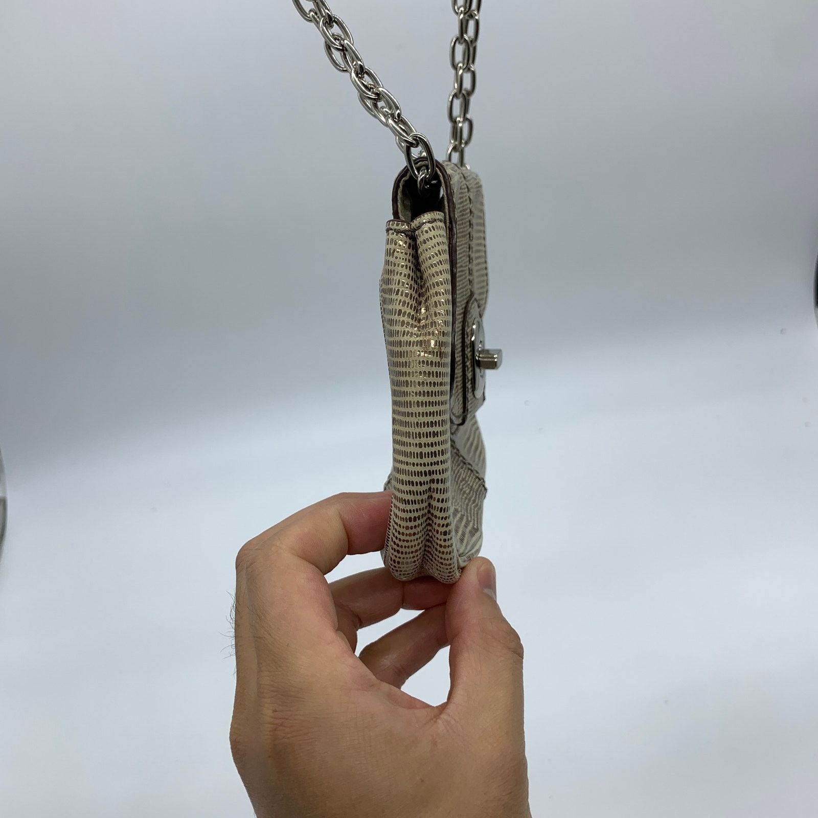 Banana Republic Banana Republic Crossbody Bag Chain Strap Gold Small Purse Size ONE SIZE - 12 Thumbnail