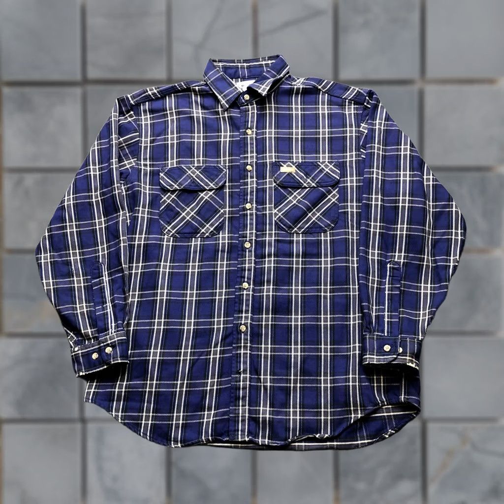 Carhartt Carhartt Shirt Mens Large Blue Plaid Twill Long Sleeve Button Up Workwear Casual Size US L / EU 52-54 / 3 - 1 Thumbnail