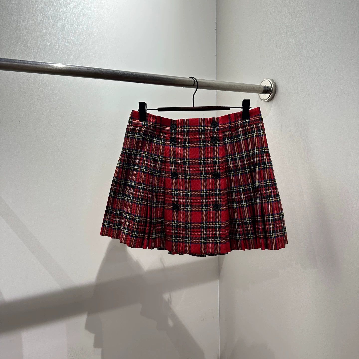 Miu Miu MIU MIU logo letter checked wool skirt 38 Size 26" / US 2 / IT 38 - 2 Thumbnail