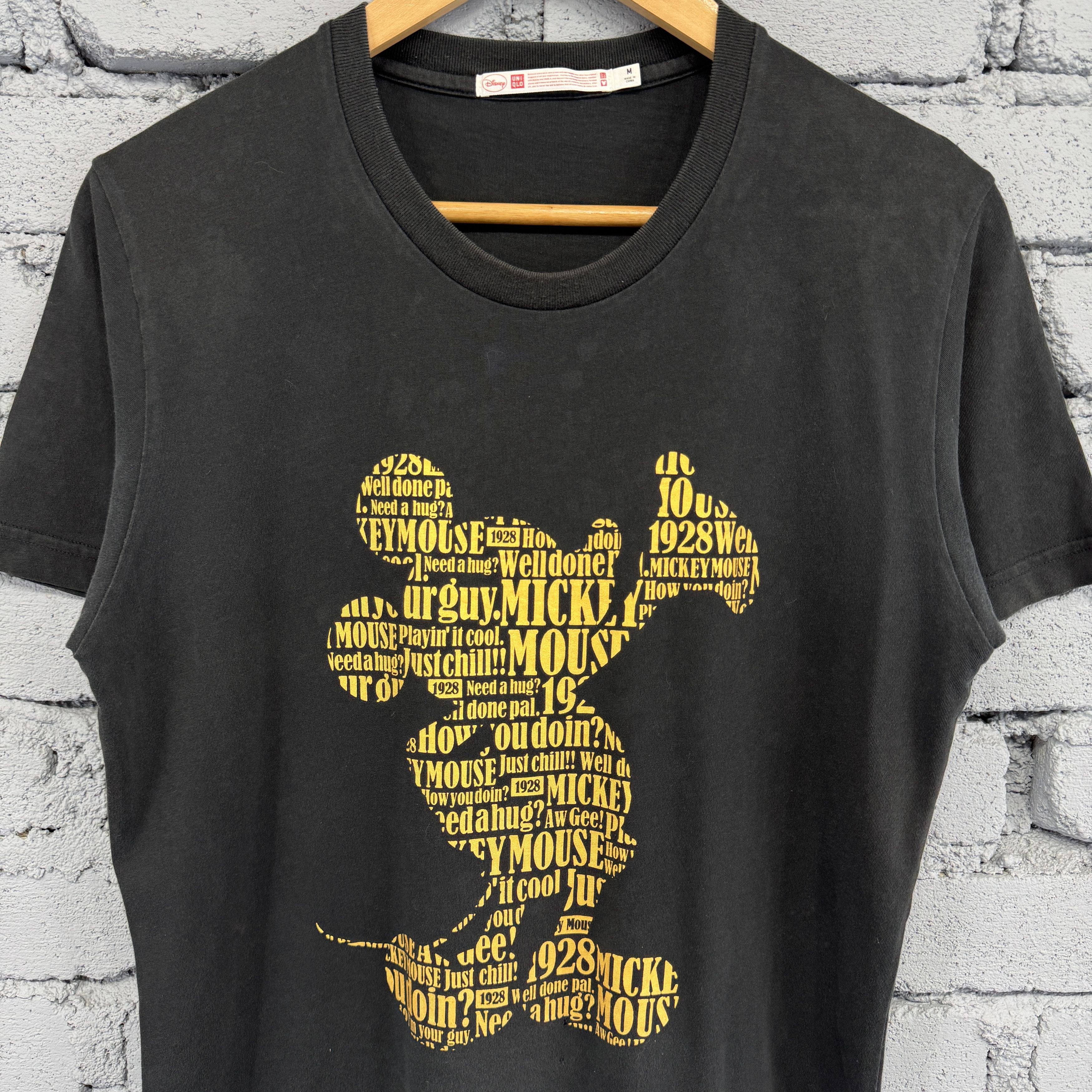 Uniqlo Uniqlo Black Disney Mickey Mouse Sunfaded Tshirt Size US M / EU 48-50 / 2 - 3 Thumbnail