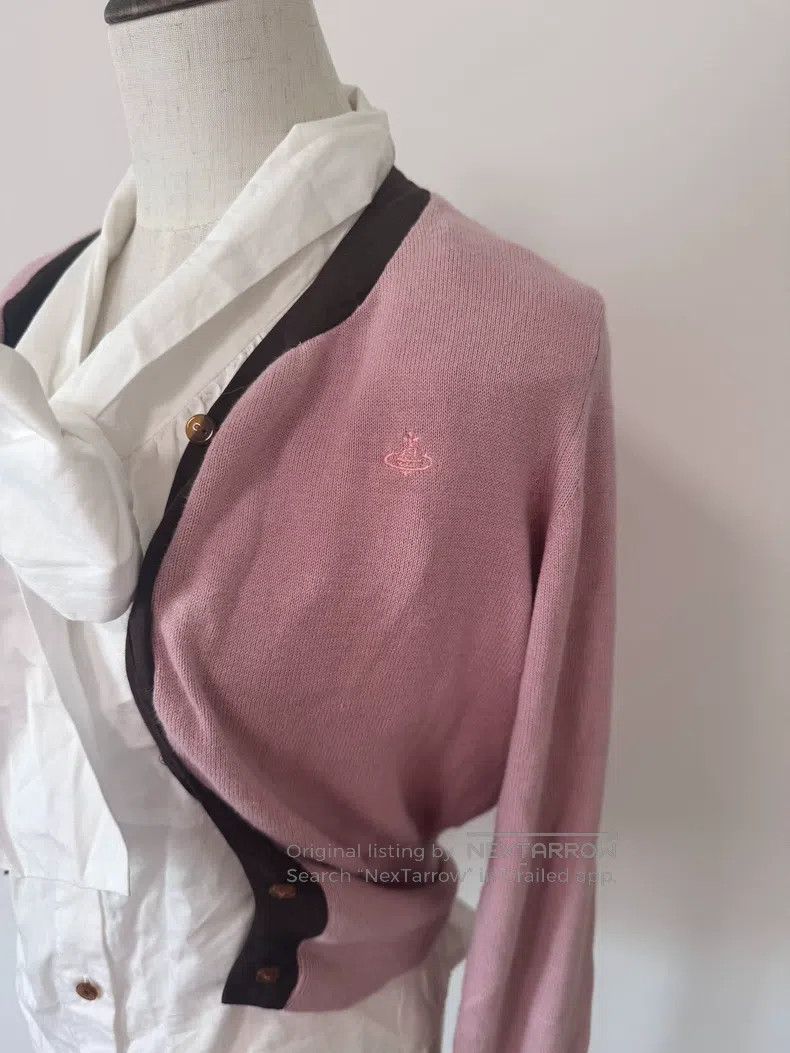 Vivienne Westwood Vivienne Westwood Pink wave-fronted sweater cardigan Size M / US 6-8 / IT 42-44 - 2 Thumbnail