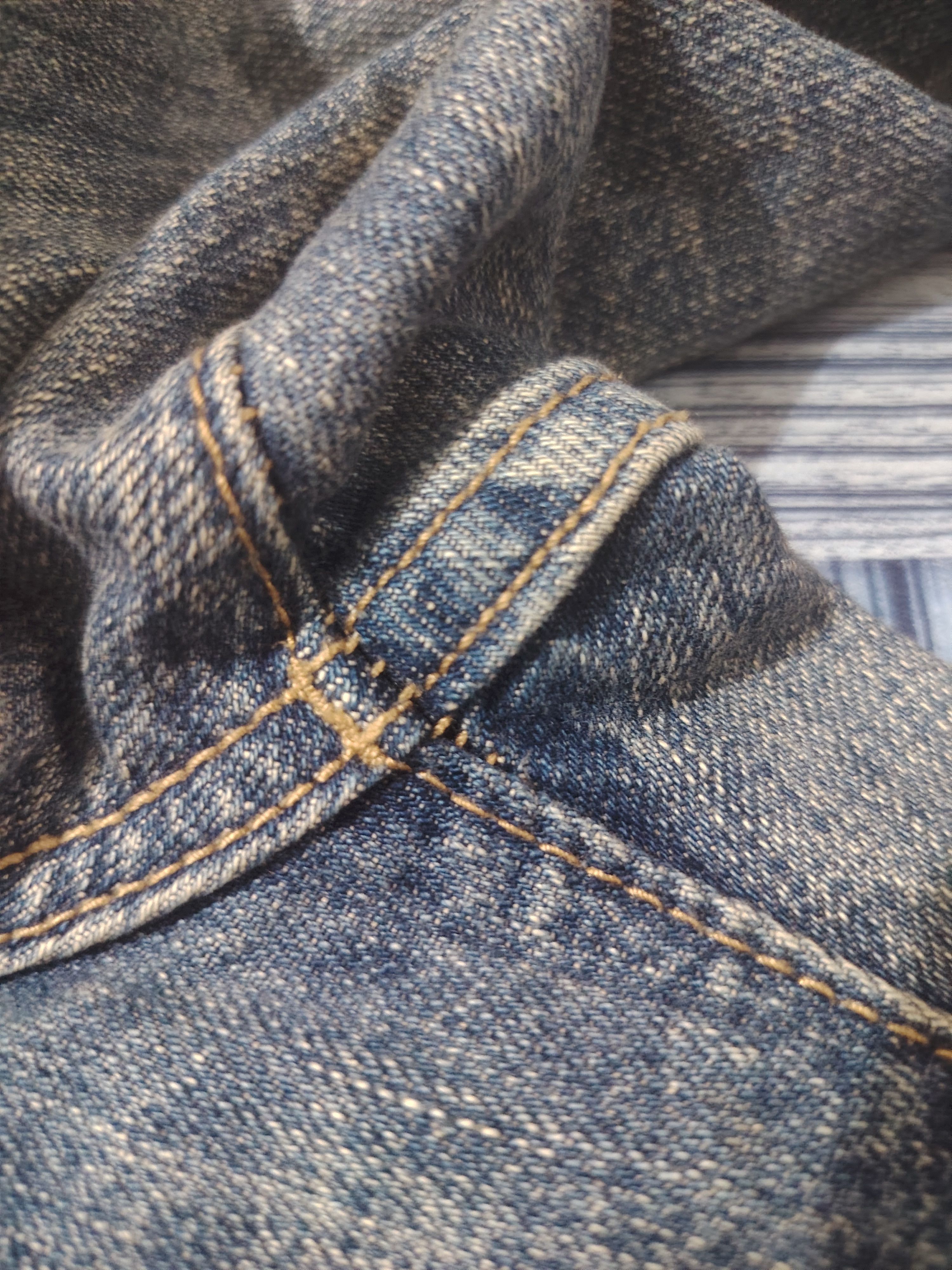 Abercrombie & Fitch Japanese A&F Baggy Flared Jeans Distressed Denim Size US 35 - 25 Thumbnail