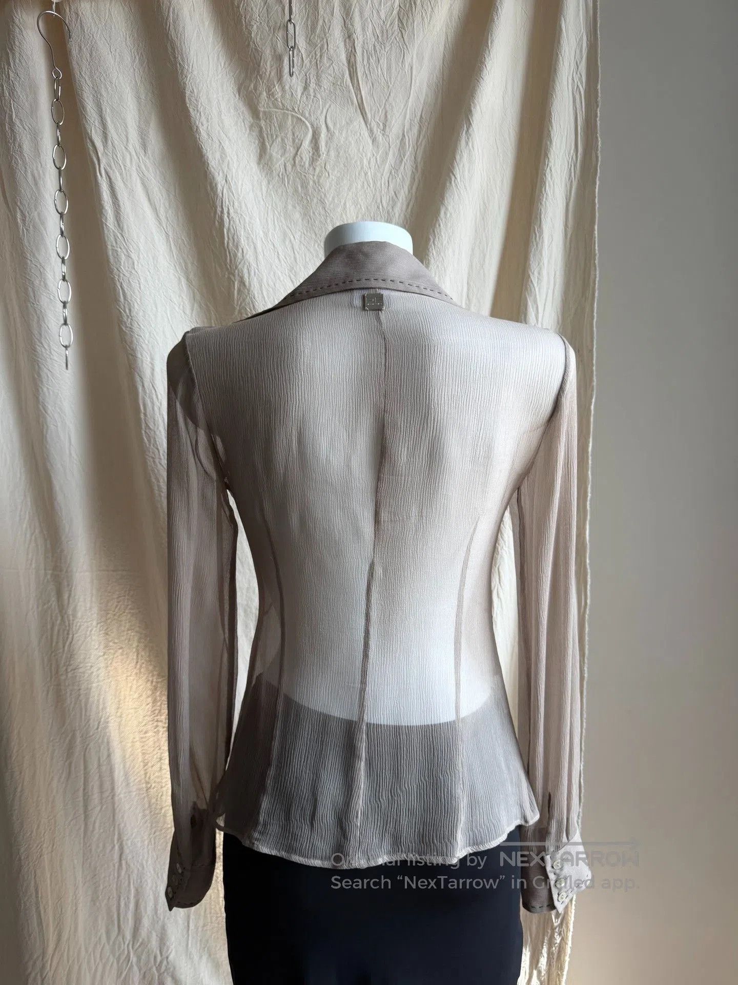 Other PAOLAFRANI Silk Sheer Large Neck Shirt. Size M / US 6-8 / IT 42-44 - 6 Thumbnail