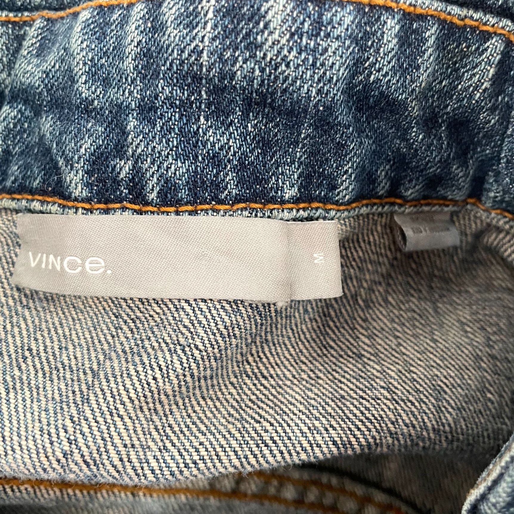 Vince Vince Womens Jacket Denim Blue Medium Regular Short Sleeve Long Sleeve Button Front Collared Pockets Classic Basic Jacket Mens Womens Size 32" / US 10 / IT 46 - 6 Thumbnail