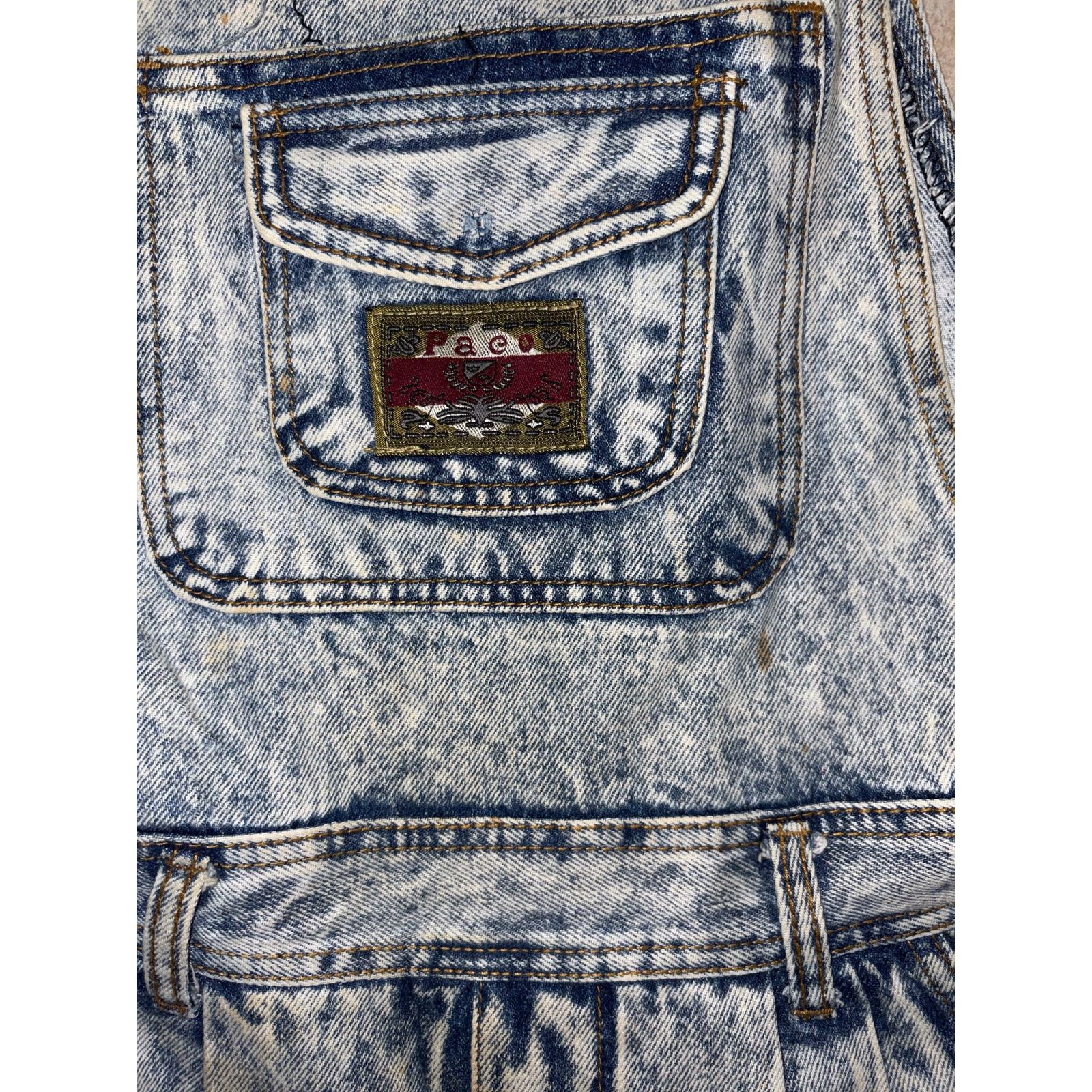 Other Vintage paco jeans overalls acid wash 90s denim. Inseam 32 Size US 32 / EU 48 - 3 Thumbnail