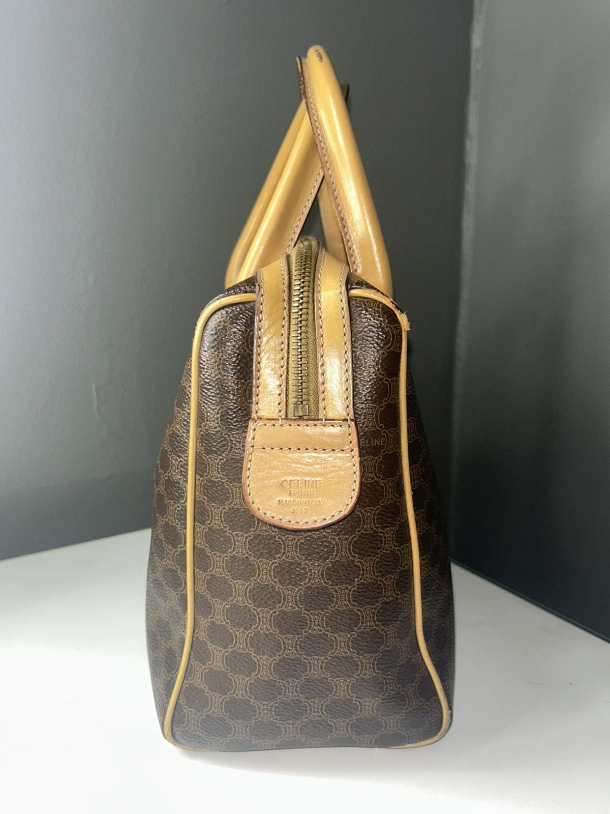 Celine Vintage Celine Macadam Mini Boston Bag Size ONE SIZE - 9 Thumbnail