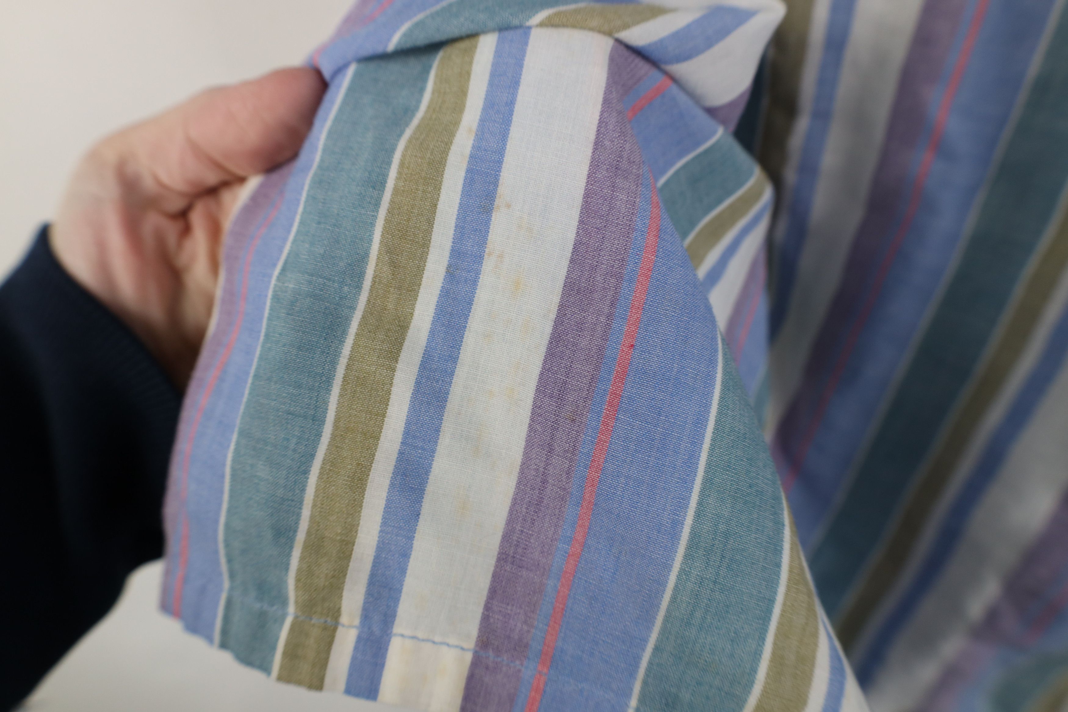 Vintage Vintage 90s Streetwear Striped Short Sleeve Button Shirt Size US L / EU 52-54 / 3 - 11 Thumbnail