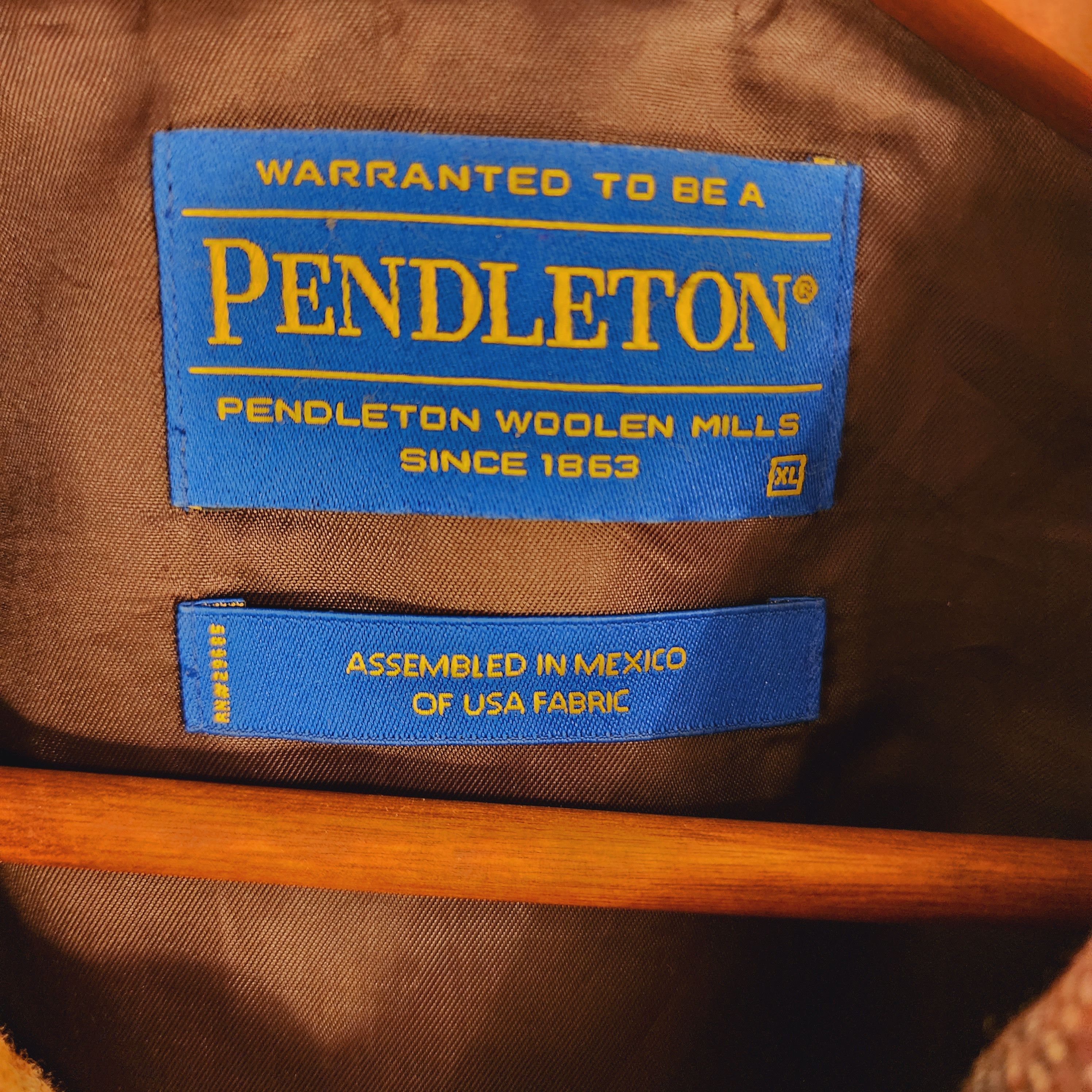 Pendleton Vintage Pendleton Orange Wool Plaid Jacket Size US XL / EU 56 / 4 - 4 Thumbnail