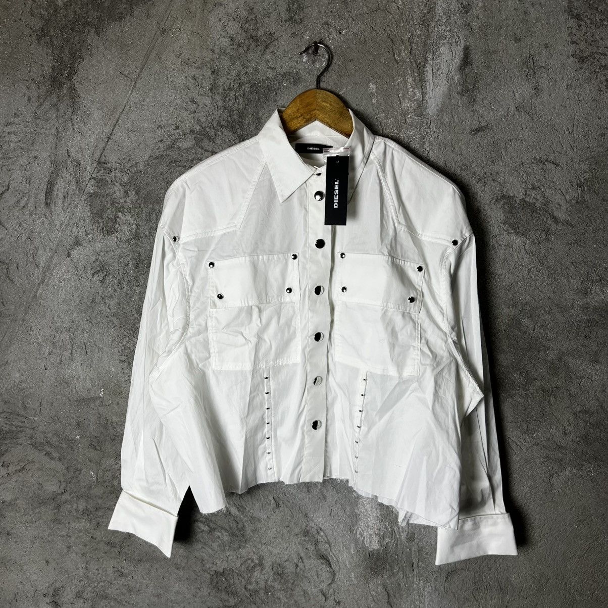 Diesel Diesel - C-Chaka Poplin Shirt With Hook Details - White Size XS / US 0-2 / IT 36-38 - 13 Thumbnail