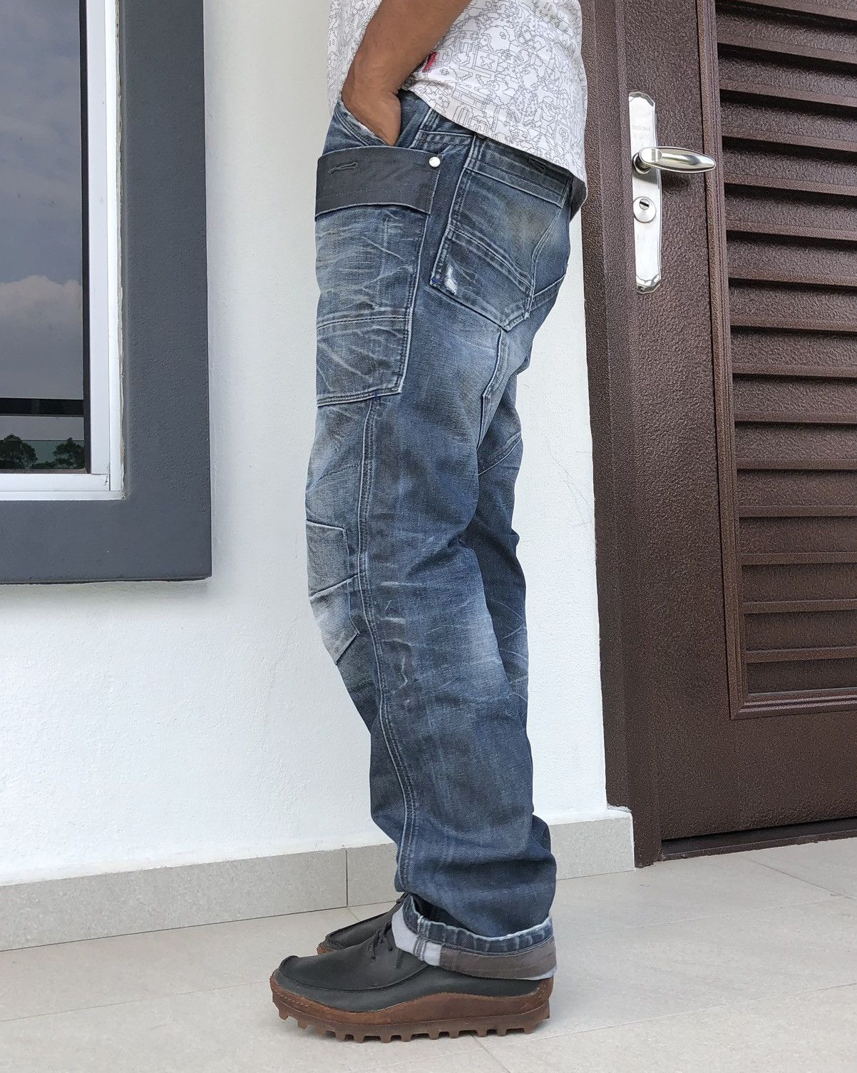 G-Star Vintage G-Star General Tapered Extract Straight Cut Jeans Size US 33 - 24 Thumbnail