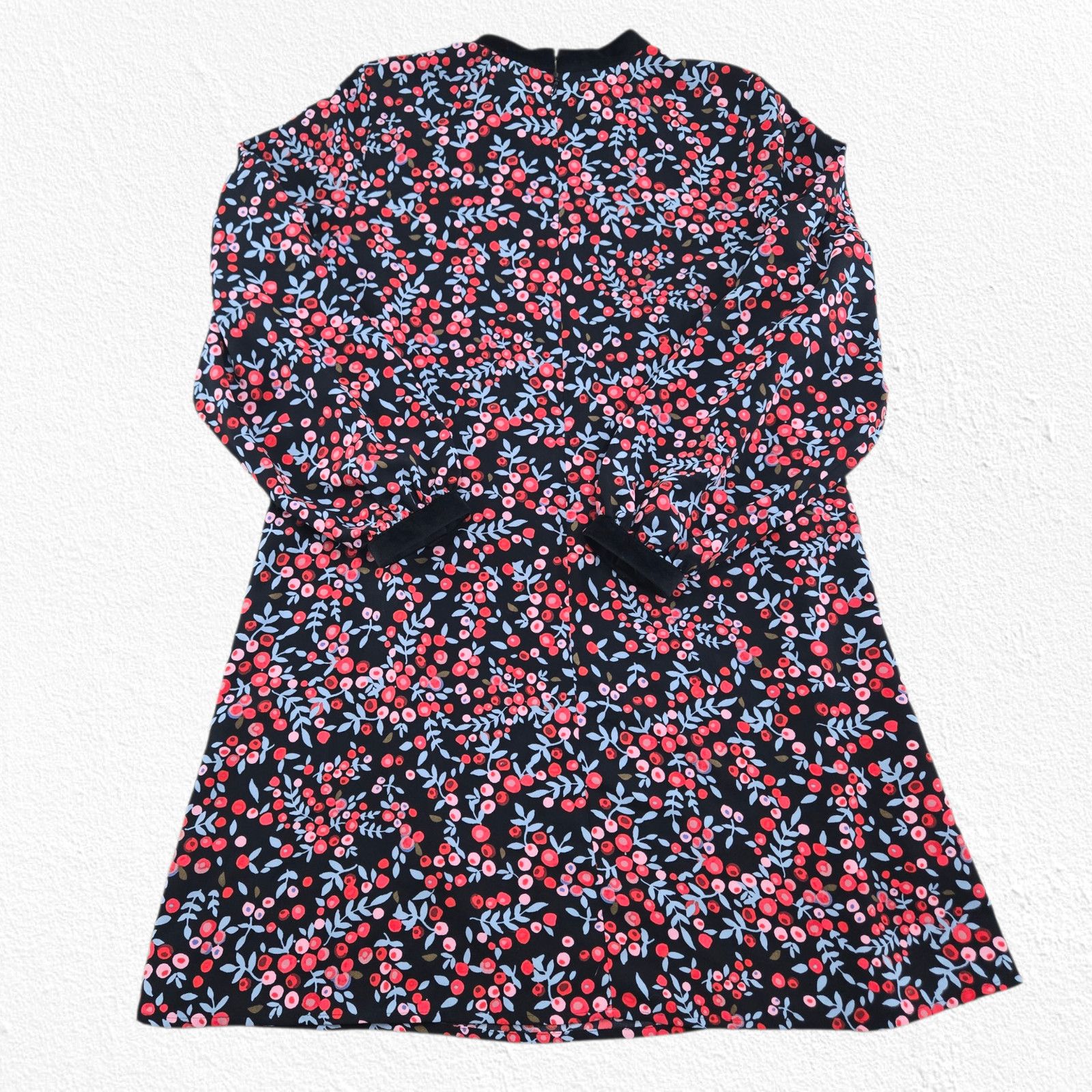 Loft LOFT Black Floral Berry Print Retro Dress Size Small Size S / US 4 / IT 40 - 13 Thumbnail