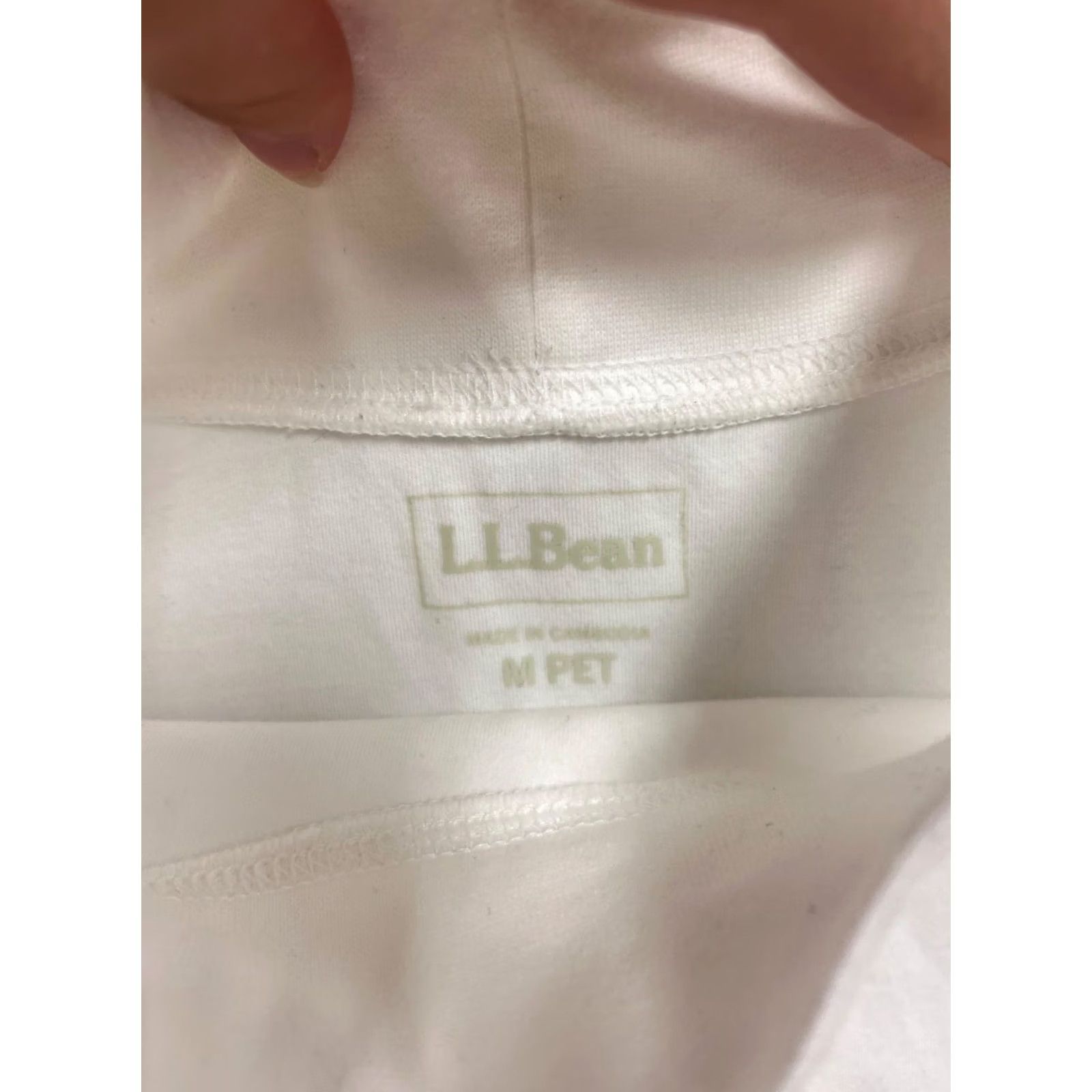 Vintage L.L. Bean Turtleneck Top Shirt Womens M White Long Sleeve Cotton Polyester N/A Size M / US 6-8 / IT 42-44 - 3 Thumbnail