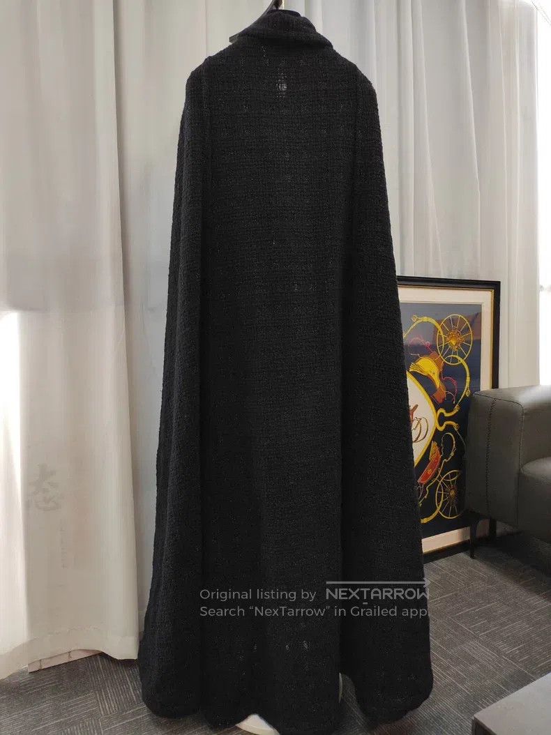 Chanel Chanel Black tweed cloak coat Size XXS / US 00 / IT 34 - 2 Thumbnail