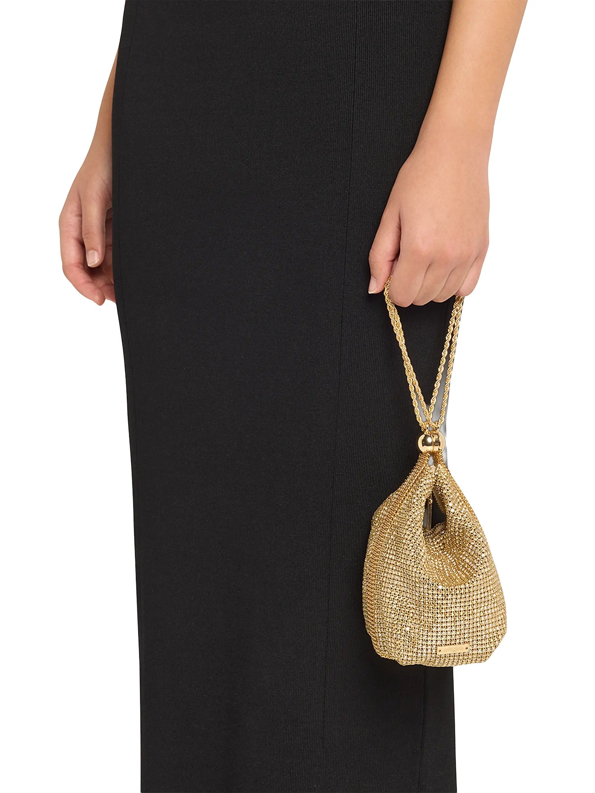 Cult Gaia os11x0526 Size: OS / Rue Rhinestone Wristlet Bag in Gold Size ONE SIZE - 2 Thumbnail