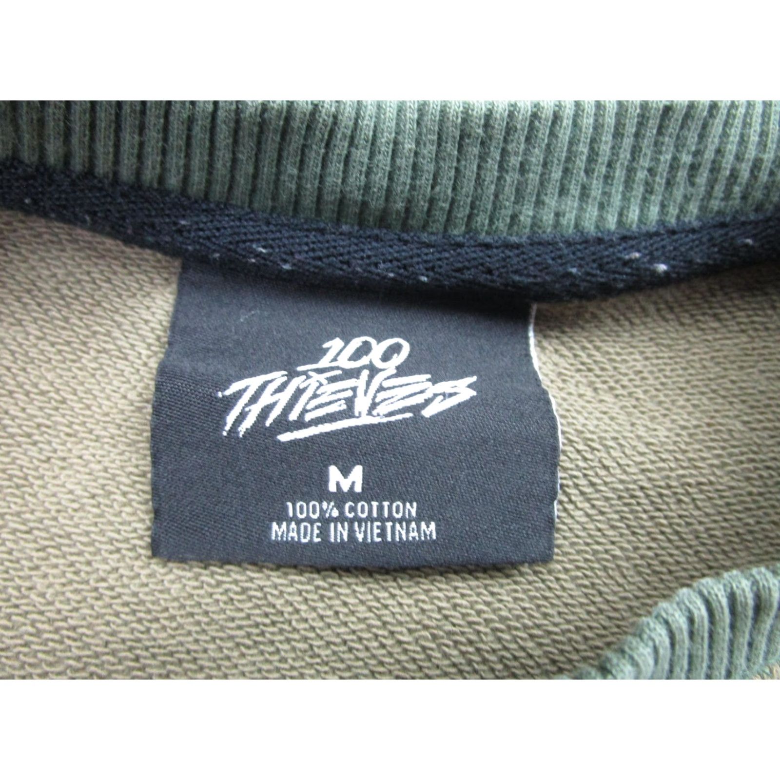100 Thieves VINTAGE 100 Thieves Sweatshirt Mens Medium Camo Crewneck Pullover Graphic Print Army Green Size US M / EU 48-50 / 2 - 5 Thumbnail