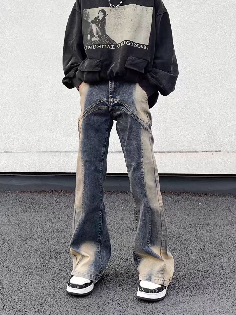 Japanese Brand × Jean Vintage High Street Washed Gradient Relaxed Jeans Size US 32 / EU 48 - 1 Thumbnail