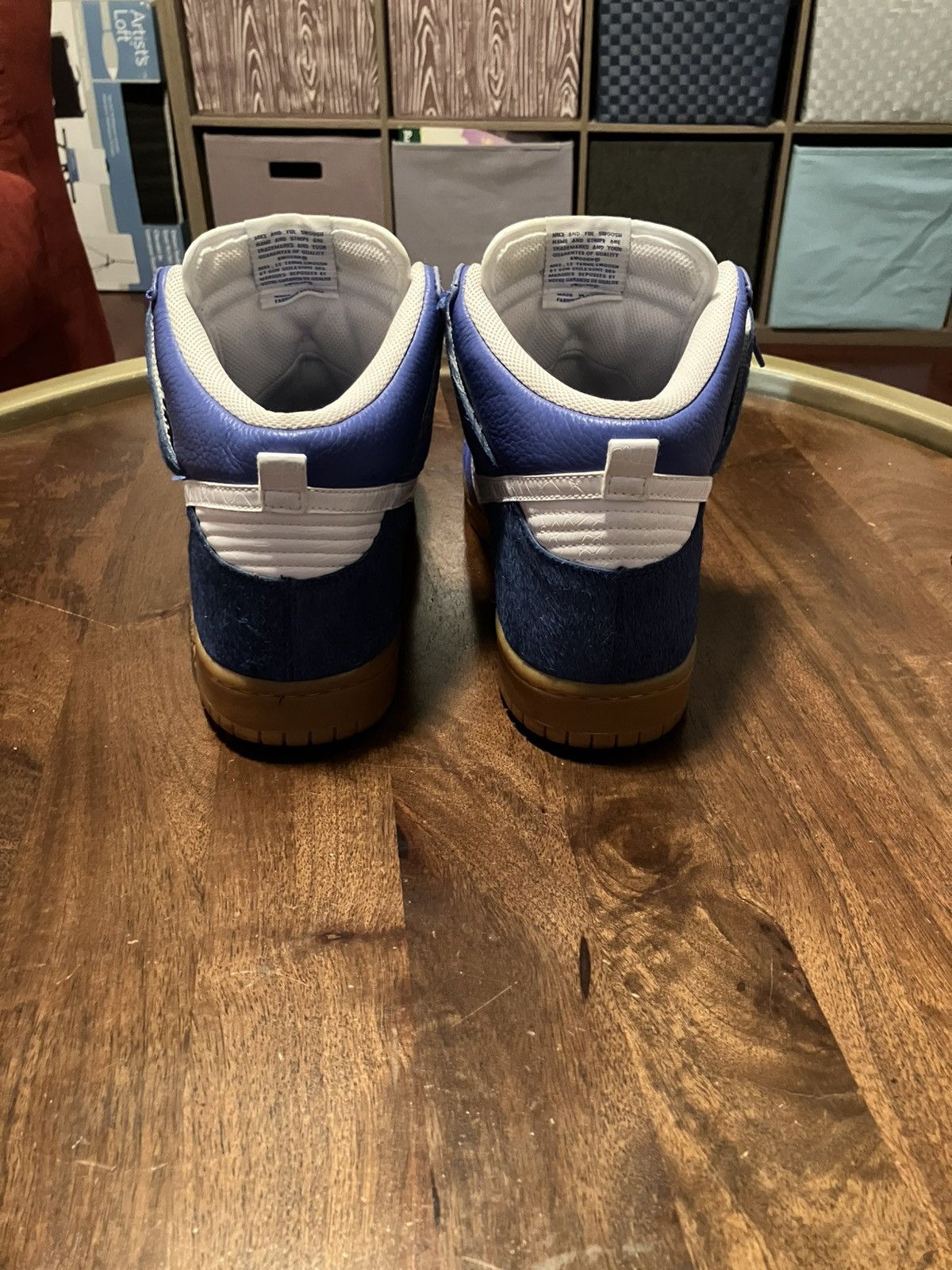 Nike Nike Dunk High Premium Varsity Royal Gum Pony Hair317892-412 Size US 13 / EU 46 - 4 Thumbnail