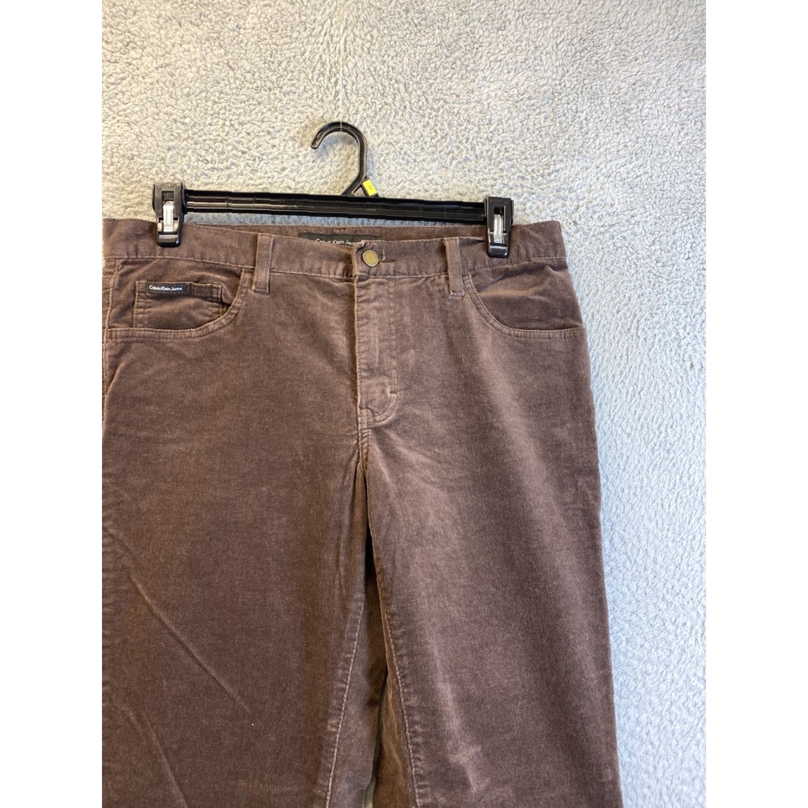 Calvin Klein Calvin Klein Women Pants 10 Brown Corduroy Bootcut Flat Front Stretch 93-39 Size 32" / US 10 / IT 46 - 4 Thumbnail