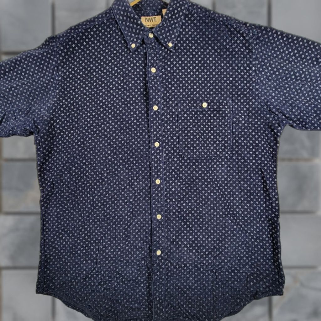 Vintage Northwest Territory Shirt Mens Large Blue Long Sleeve Button Down Diamond Print Size US L / EU 52-54 / 3 - 1 Thumbnail