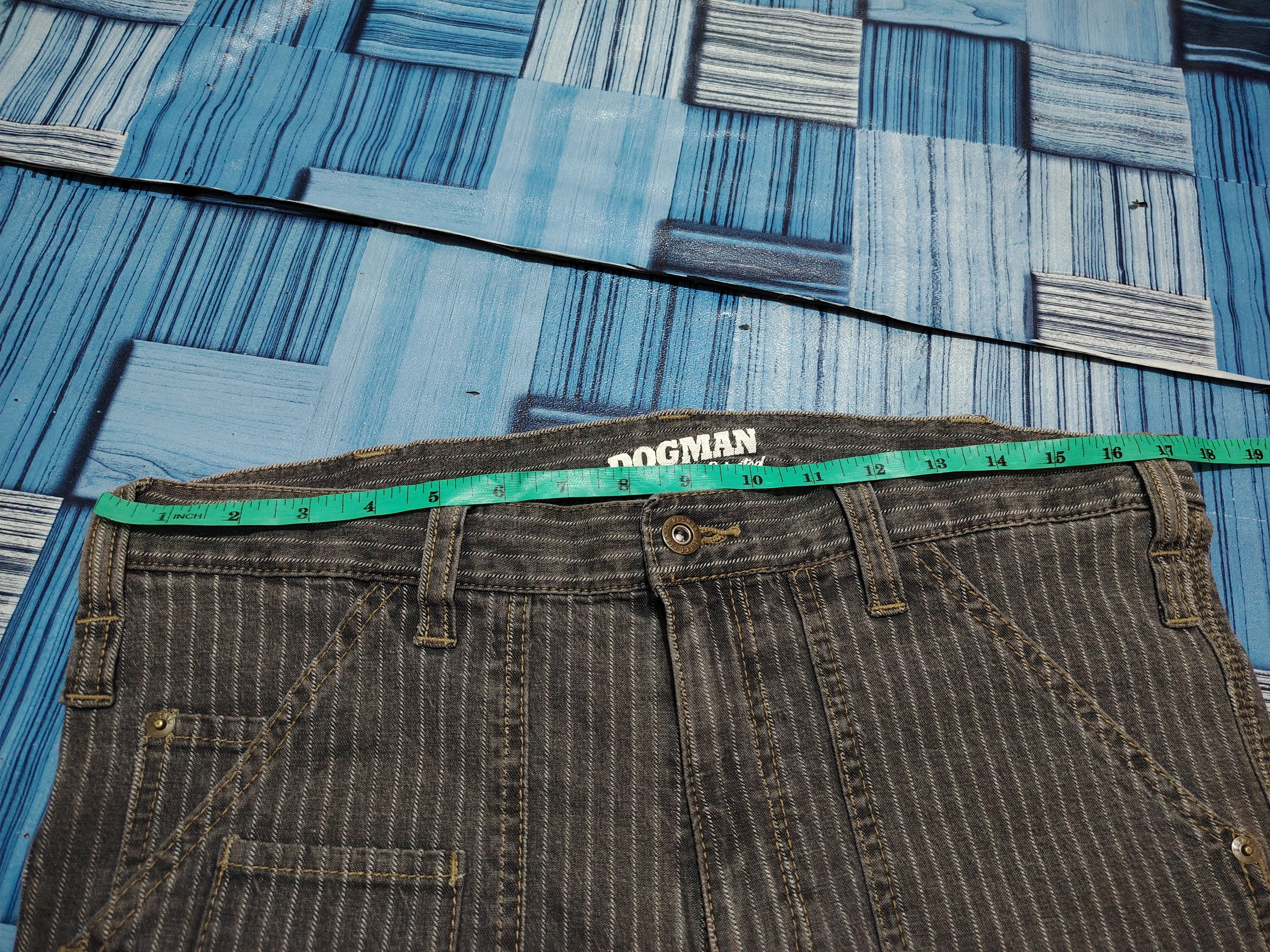 5351 POUR LES HOMMES Dogman Selected Cargo Multipocket Striped Stretch Pants Size US 35 - 19 Thumbnail
