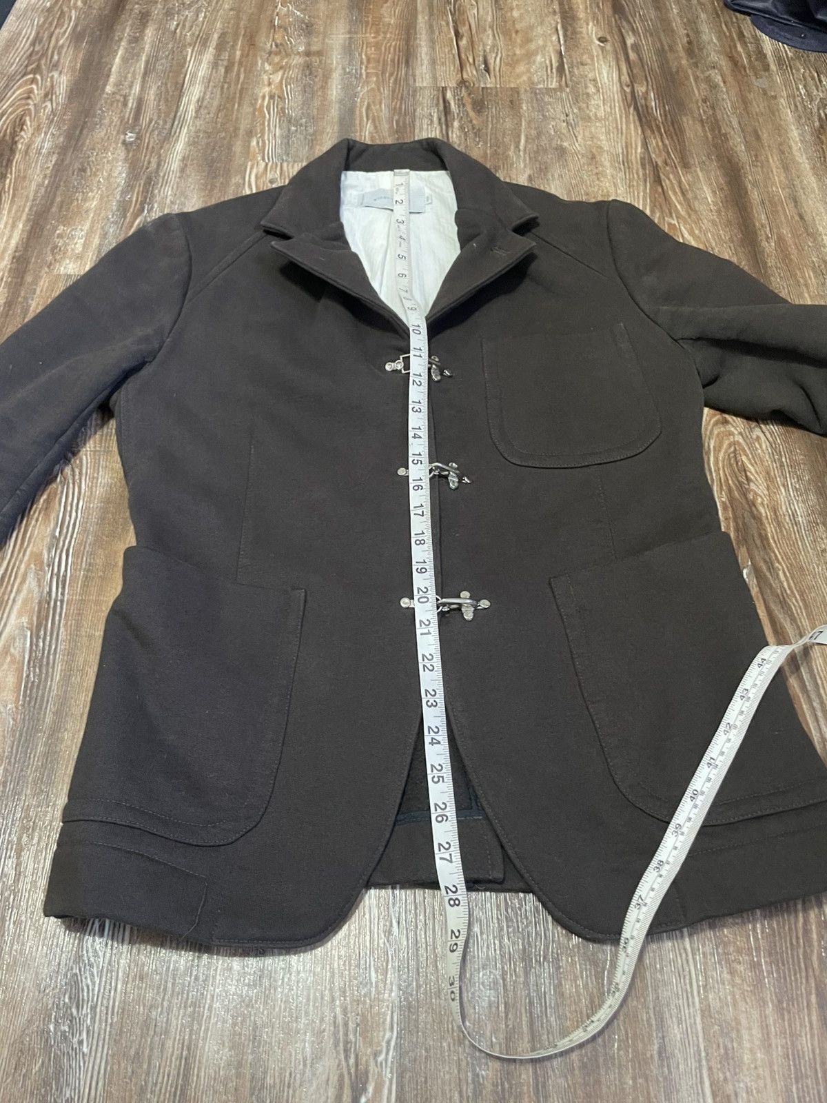 Wings + Horns Custom Brown Cotton Blazer Fisherman Hook Clasp Nautical M Size US M / EU 48-50 / 2 - 8 Thumbnail