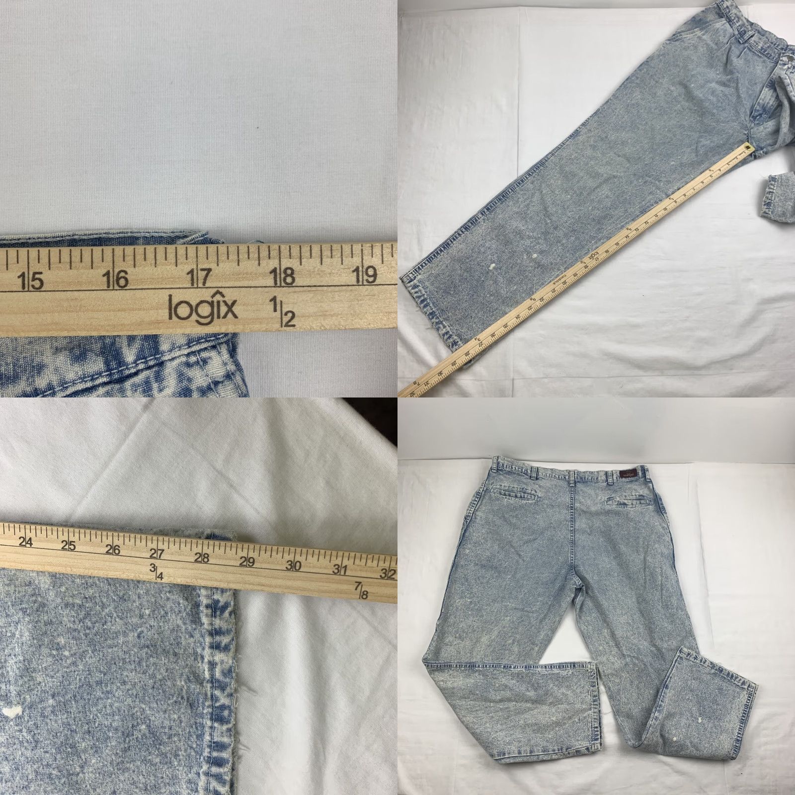 Wrangler VINTAGE Wrangler Jeans Adult 36 Blue Faded Worn Thrashed Made in USA 80s 90s Size US 36 / EU 52 - 8 Thumbnail