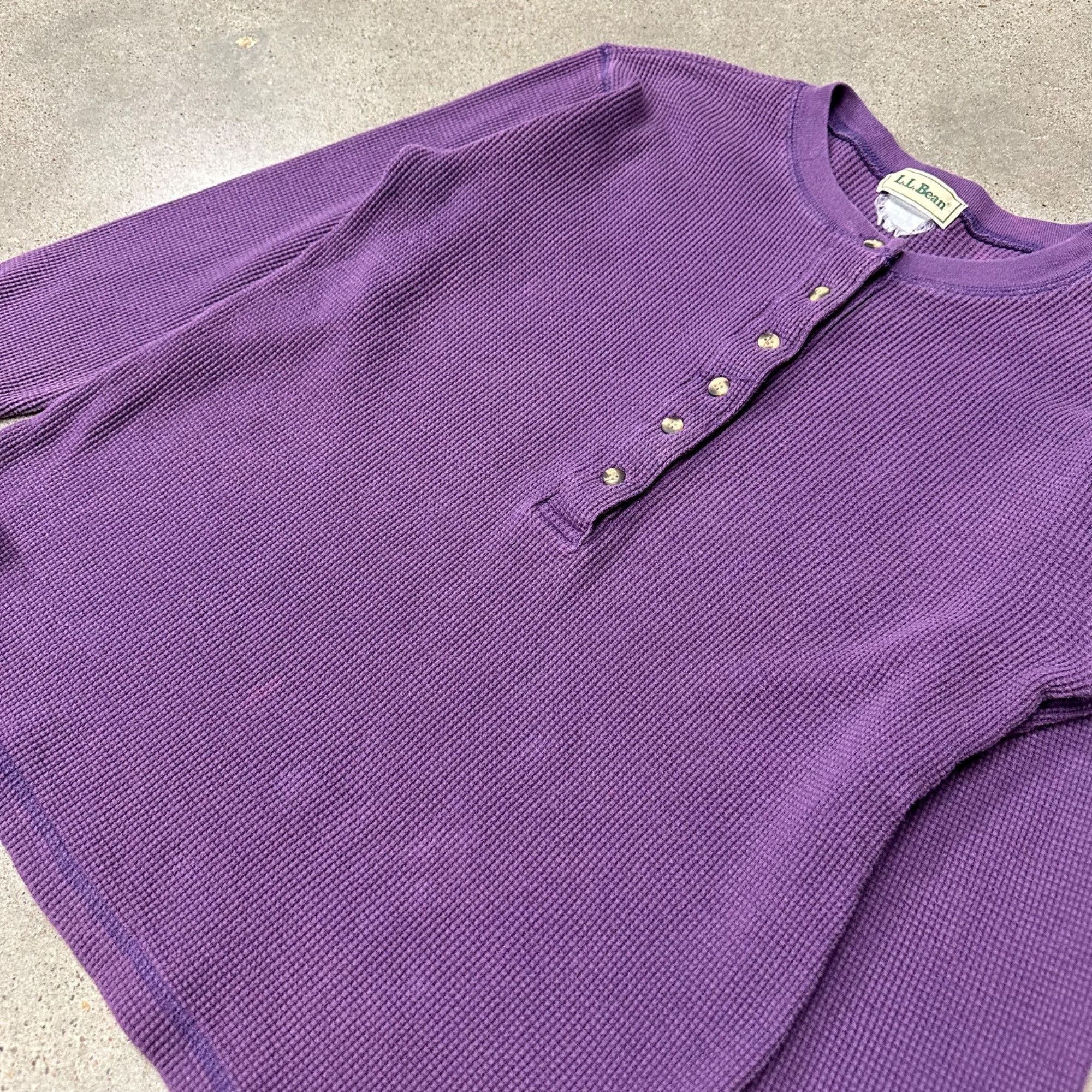 L.L. Bean × Vintage Vintage 80s L.L. Bean Thermal Waffle Half Button Longsleeve Size US S / EU 44-46 / 1 - 2 Thumbnail