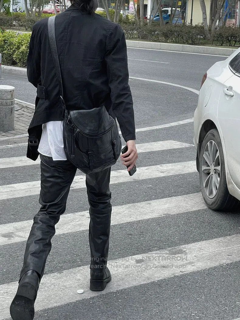 Helmut Lang Helmut Lang 99AW Leather Denim Pants. Size US 28 / EU 44 - 7 Thumbnail